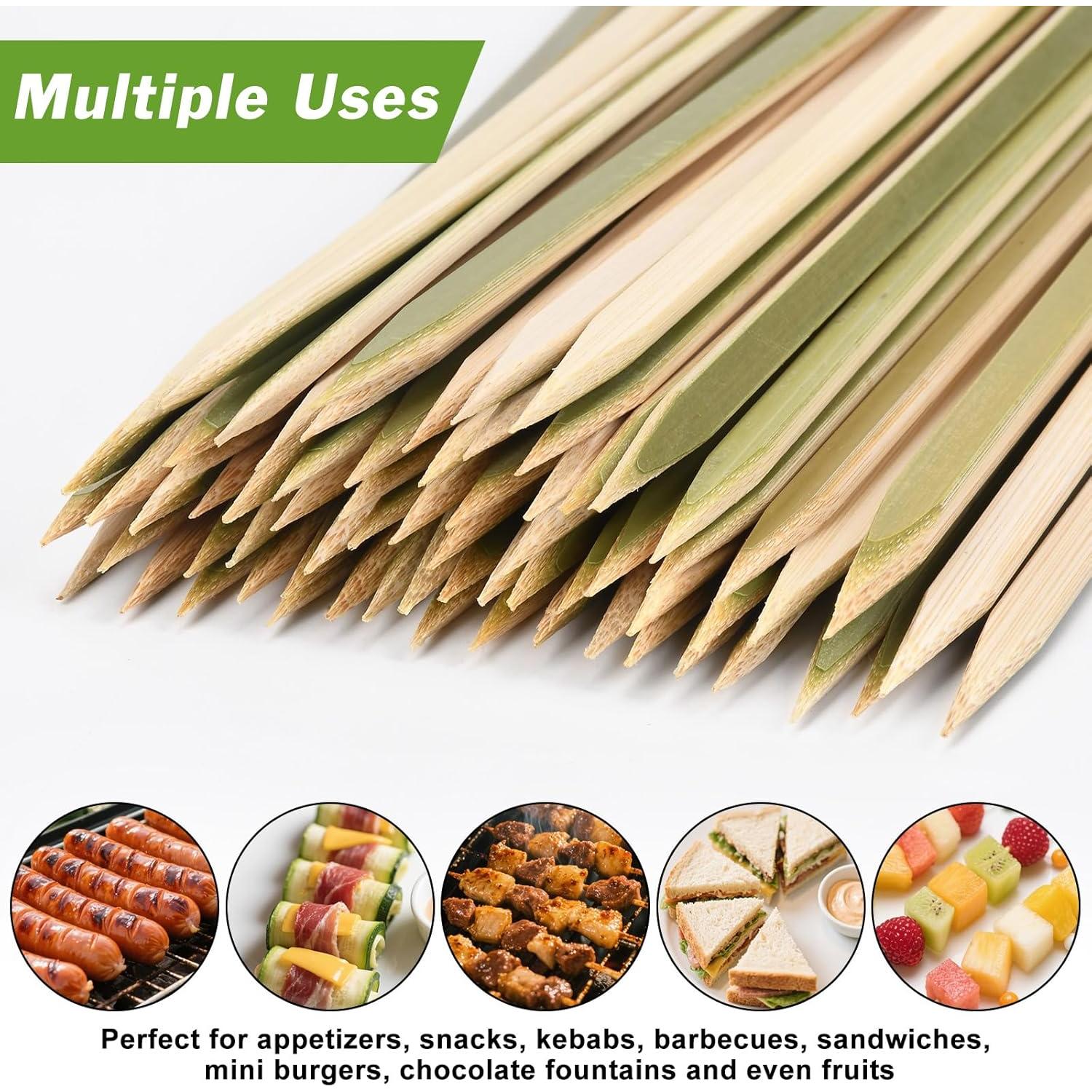 200 Palitos de Bambú Planos 30 cm TOXINYUAN para Asar