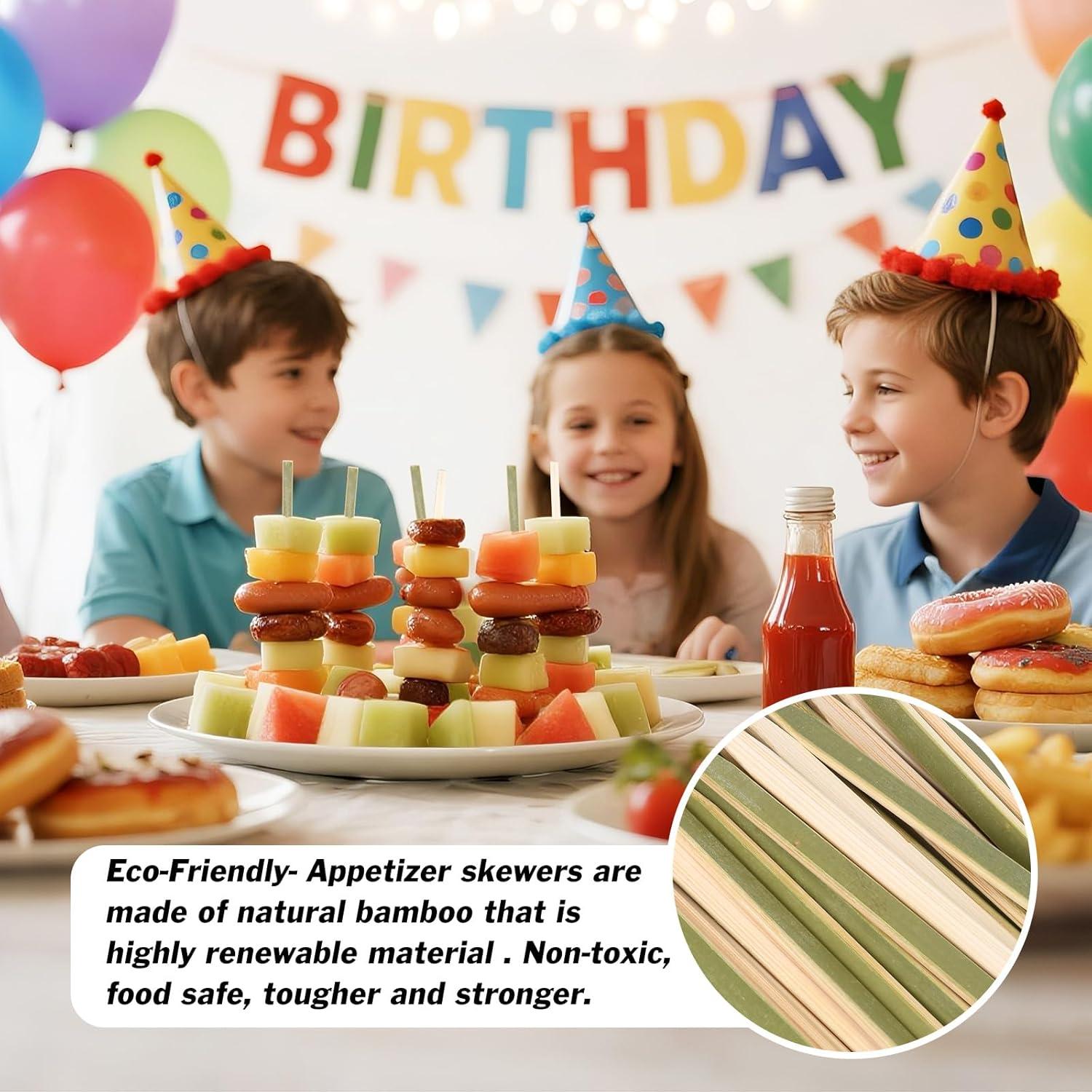 200 Palitos de Bambú Planos 30 cm TOXINYUAN para Asar