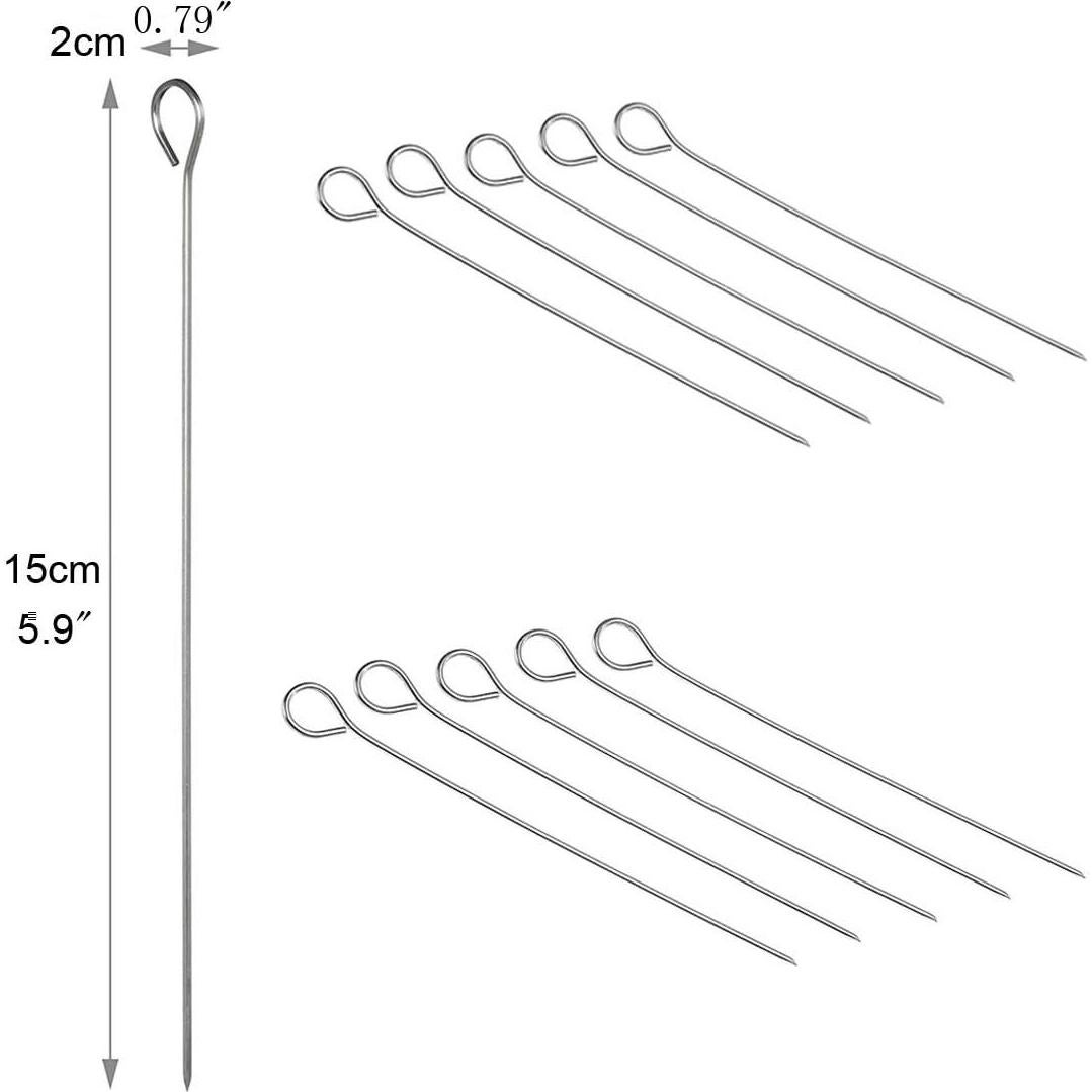 Pinchos de Acero Inoxidable Polly Online 15 cm 50pcs