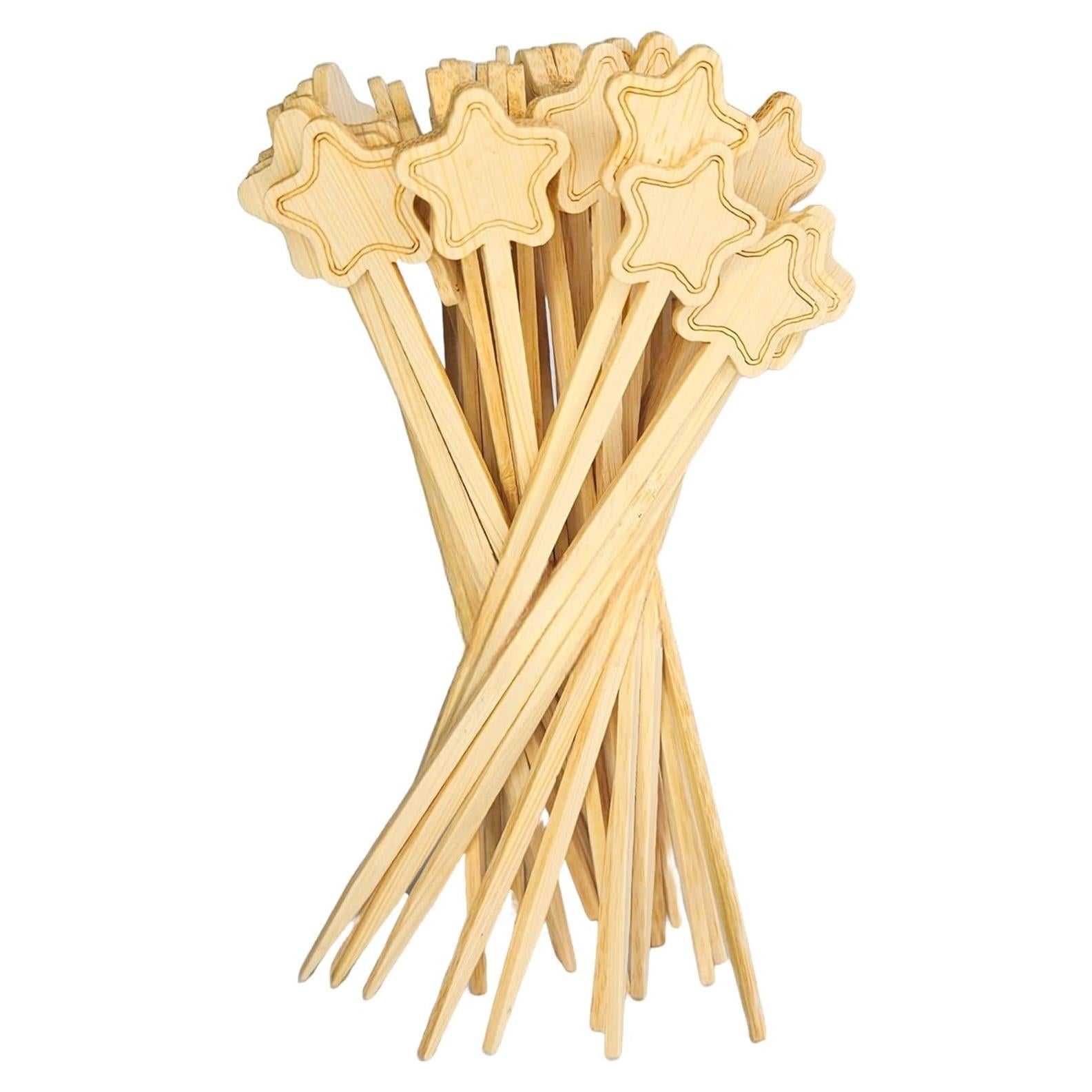 Pinchos de Bambú Estilo Estrella BusyPet - 50 Piezas 11.94 cm
