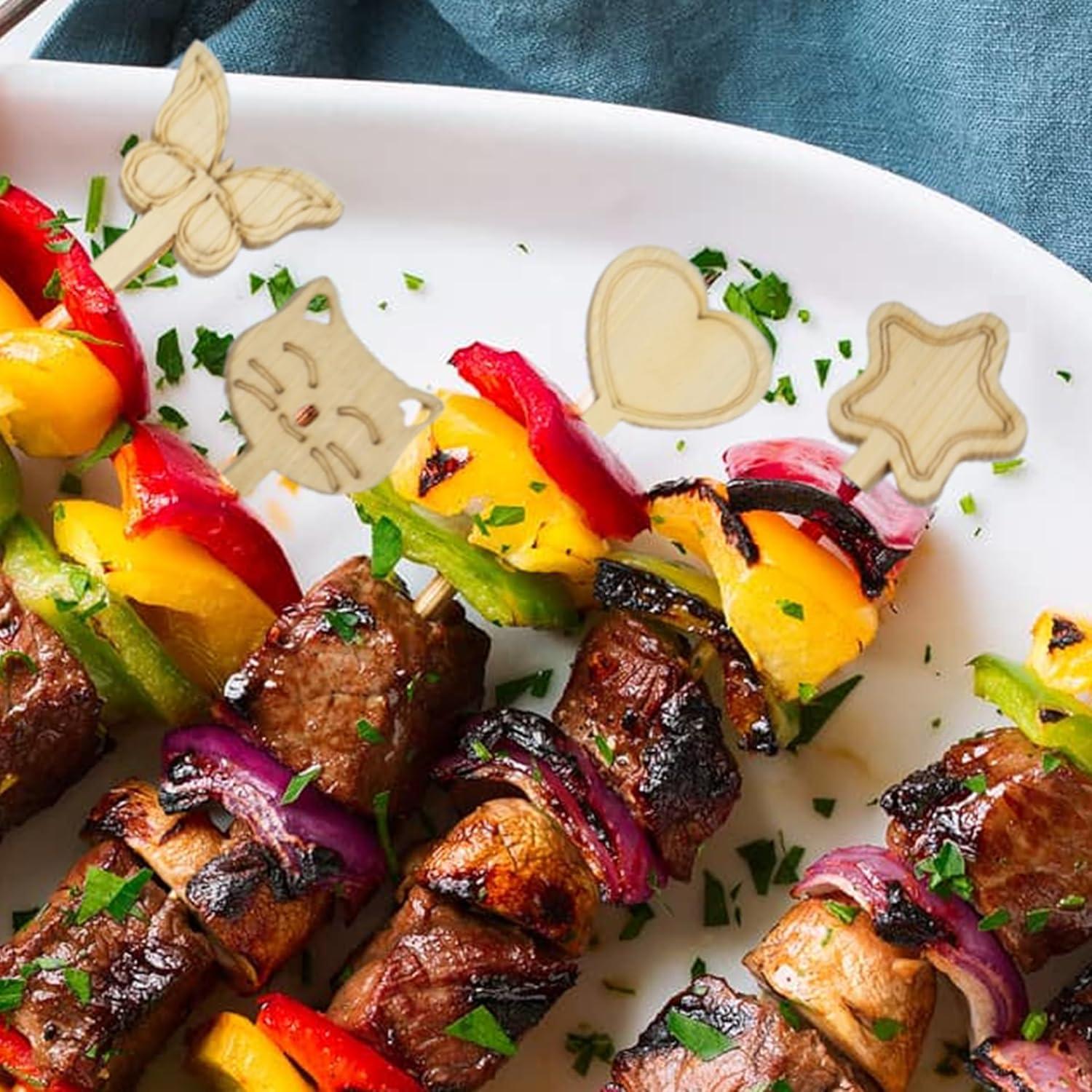 Pinchos de Bambú Estilo Estrella BusyPet - 50 Piezas 11.94 cm