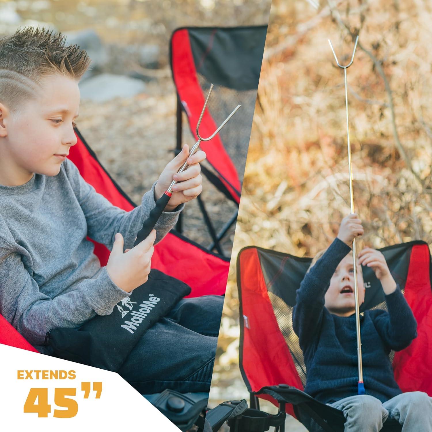 Palos para Asar Malvaviscos MalloMe 45" XL - Juego de 4