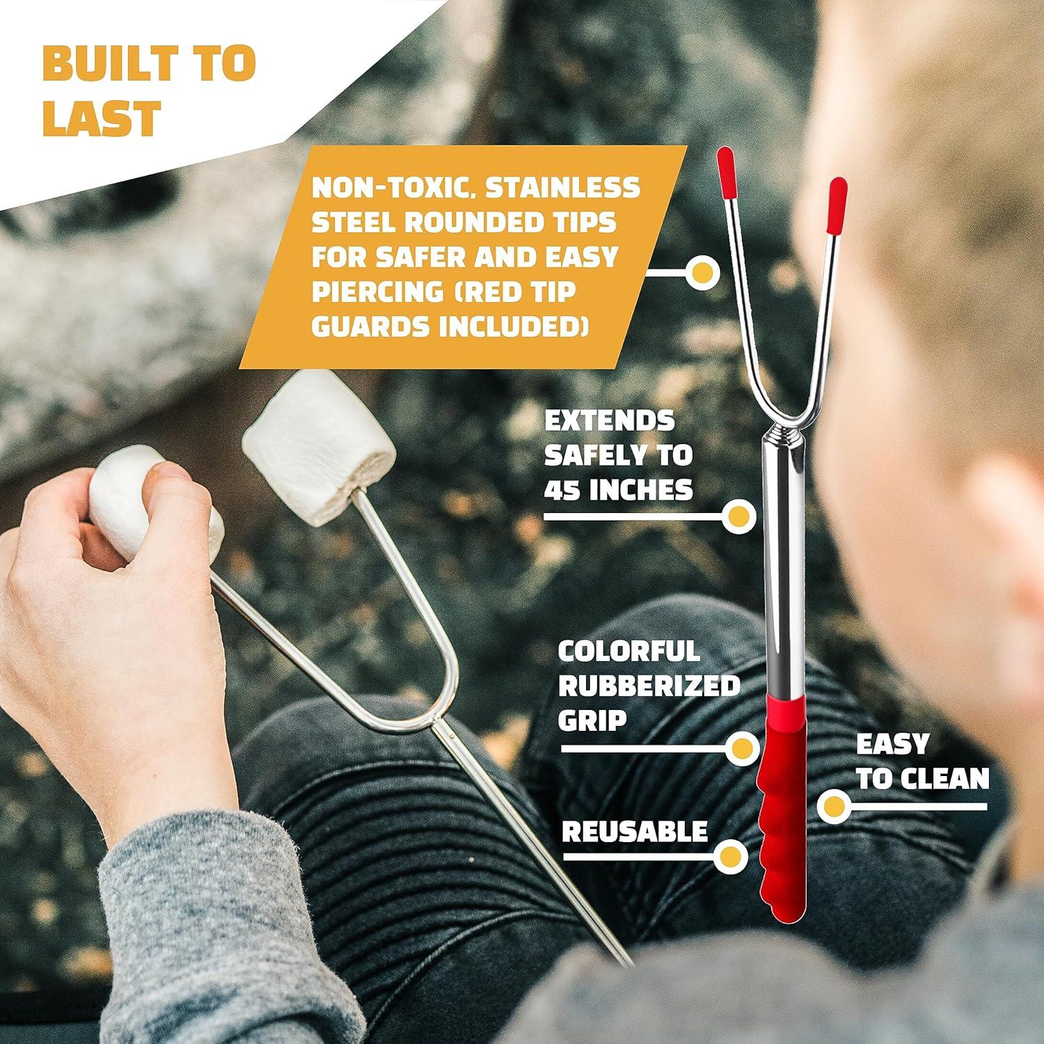 Palos para Asar Malvaviscos MalloMe 45" XL - Juego de 4