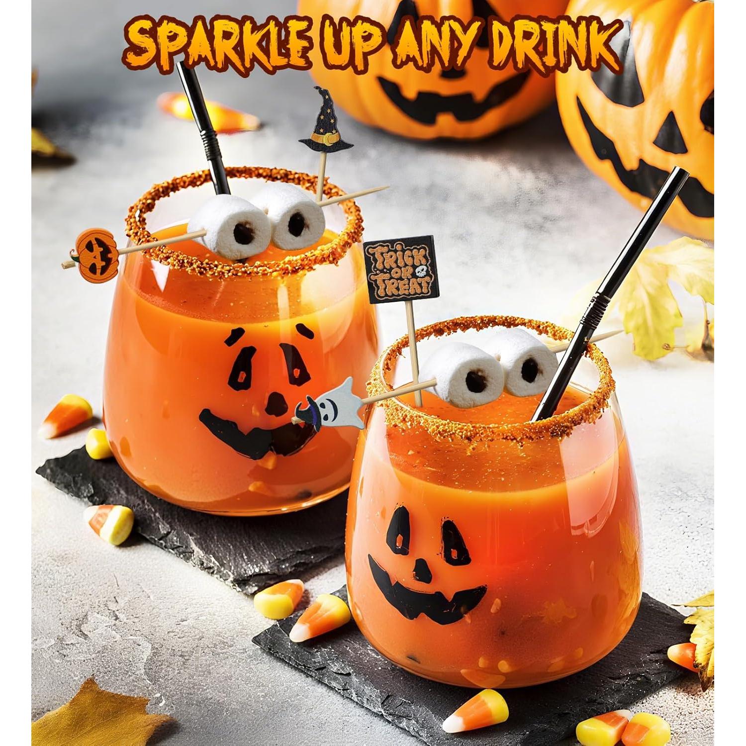 120 Palillos de Cóctel de Halloween Vicuna R - 11.94 cm - 8 Diseños