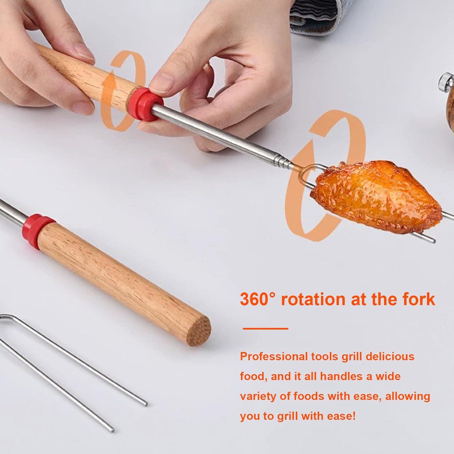 6 Palos Extensibles para Asar Malvaviscos QBXMY7 31-81 cm