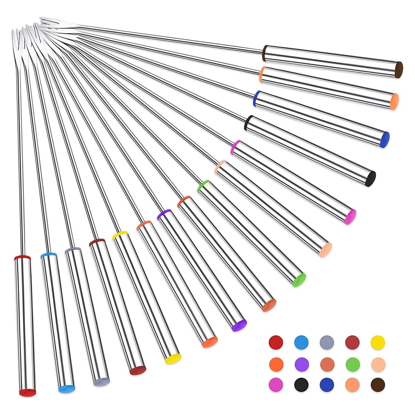 Juego de 15 Tenedores de Fondue Cauyuan 24.4 cm Acero Inoxidable