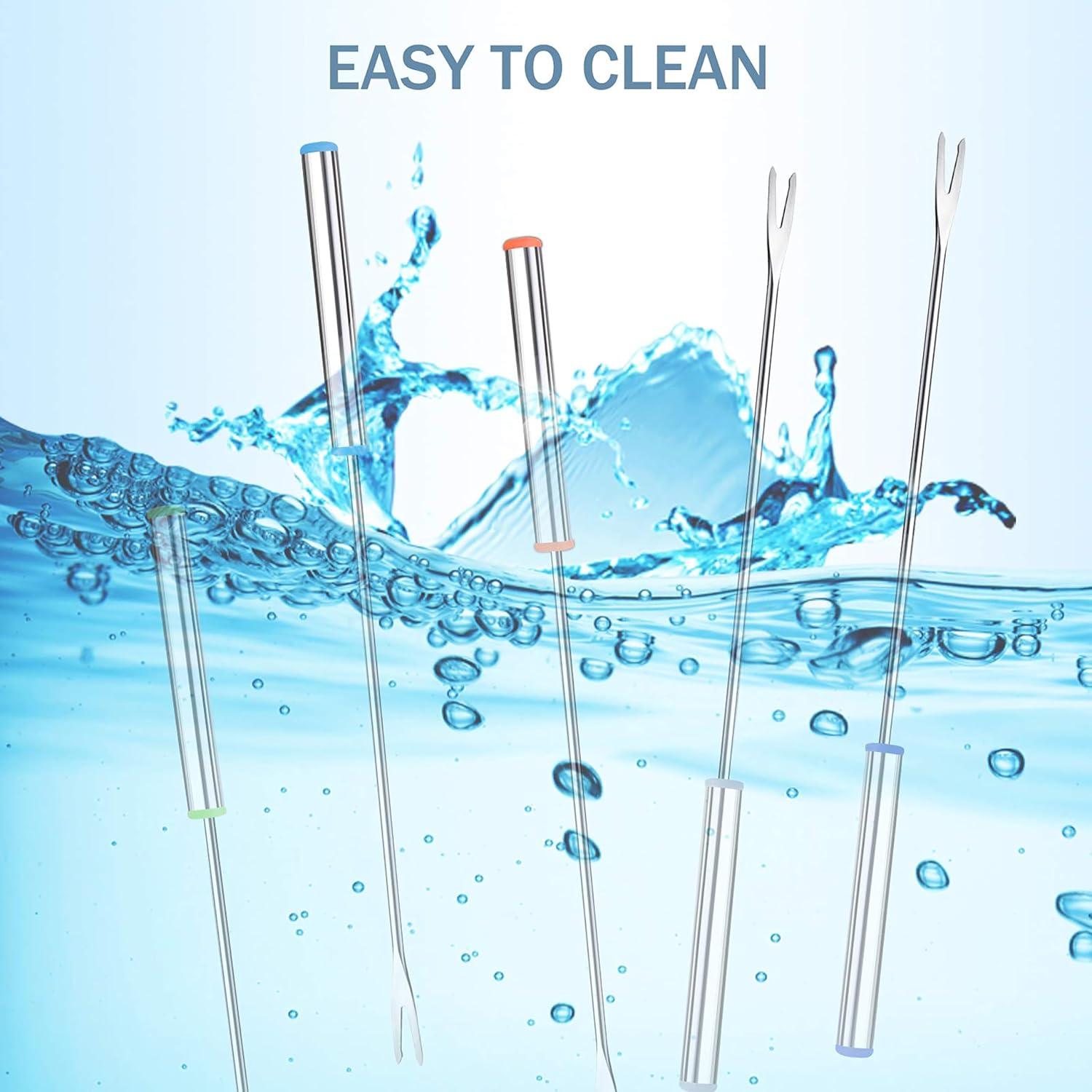 Juego de 15 Tenedores de Fondue Cauyuan 24.4 cm Acero Inoxidable