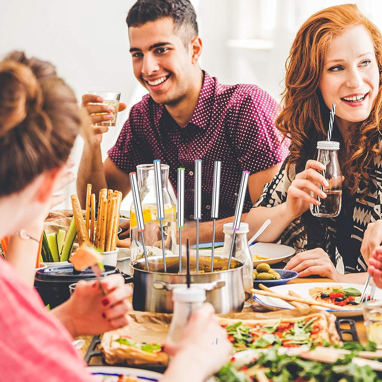 Juego de 15 Tenedores de Fondue Cauyuan 24.4 cm Acero Inoxidable