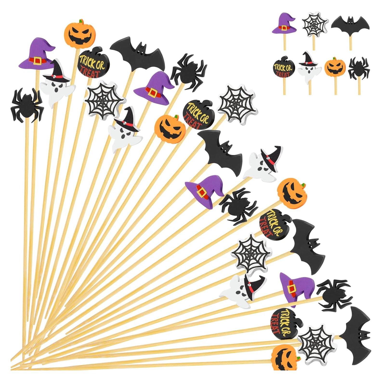 Palillos de cóctel de Halloween DOUDOULE 11.9 cm 100 piezas