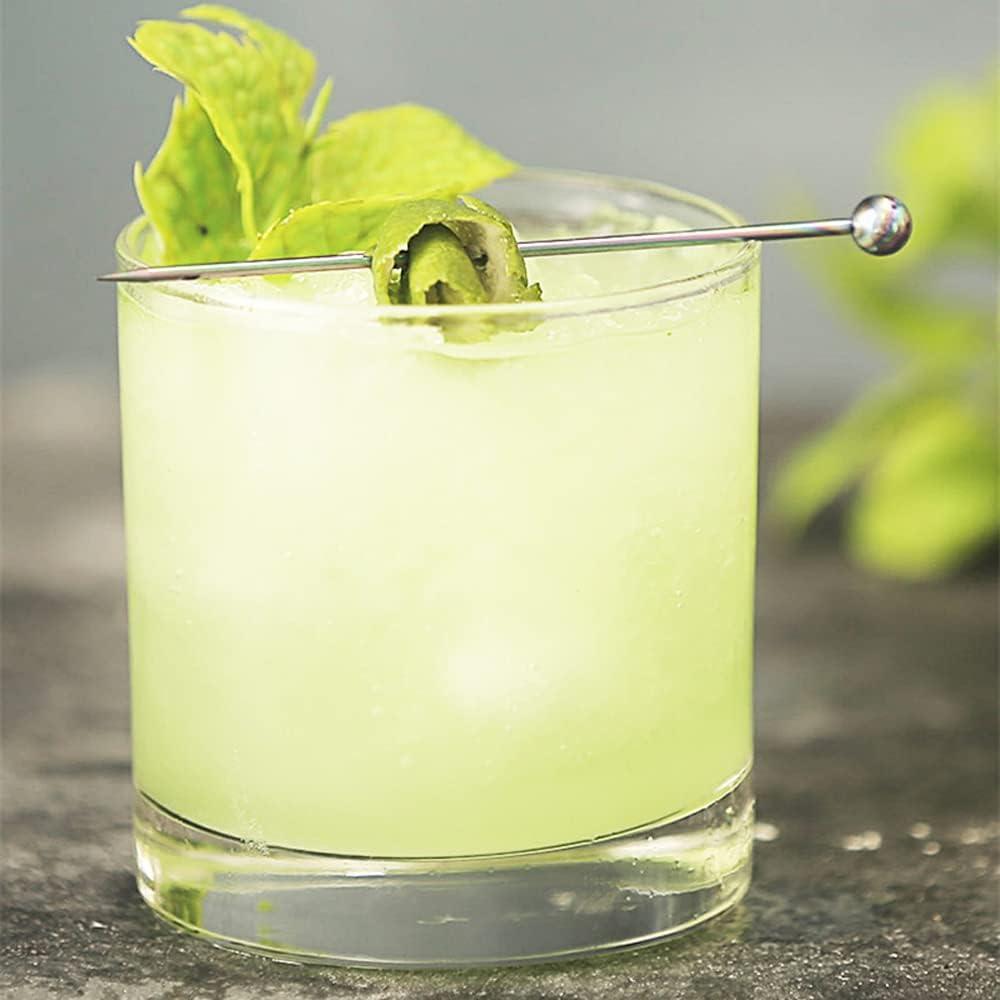 15 Palillos de Cóctel de Acero Inoxidable Reutilizables 10.9 cm