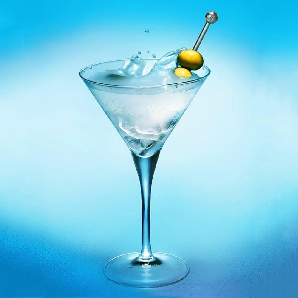 15 Palillos de Cóctel de Acero Inoxidable Reutilizables 10.9 cm