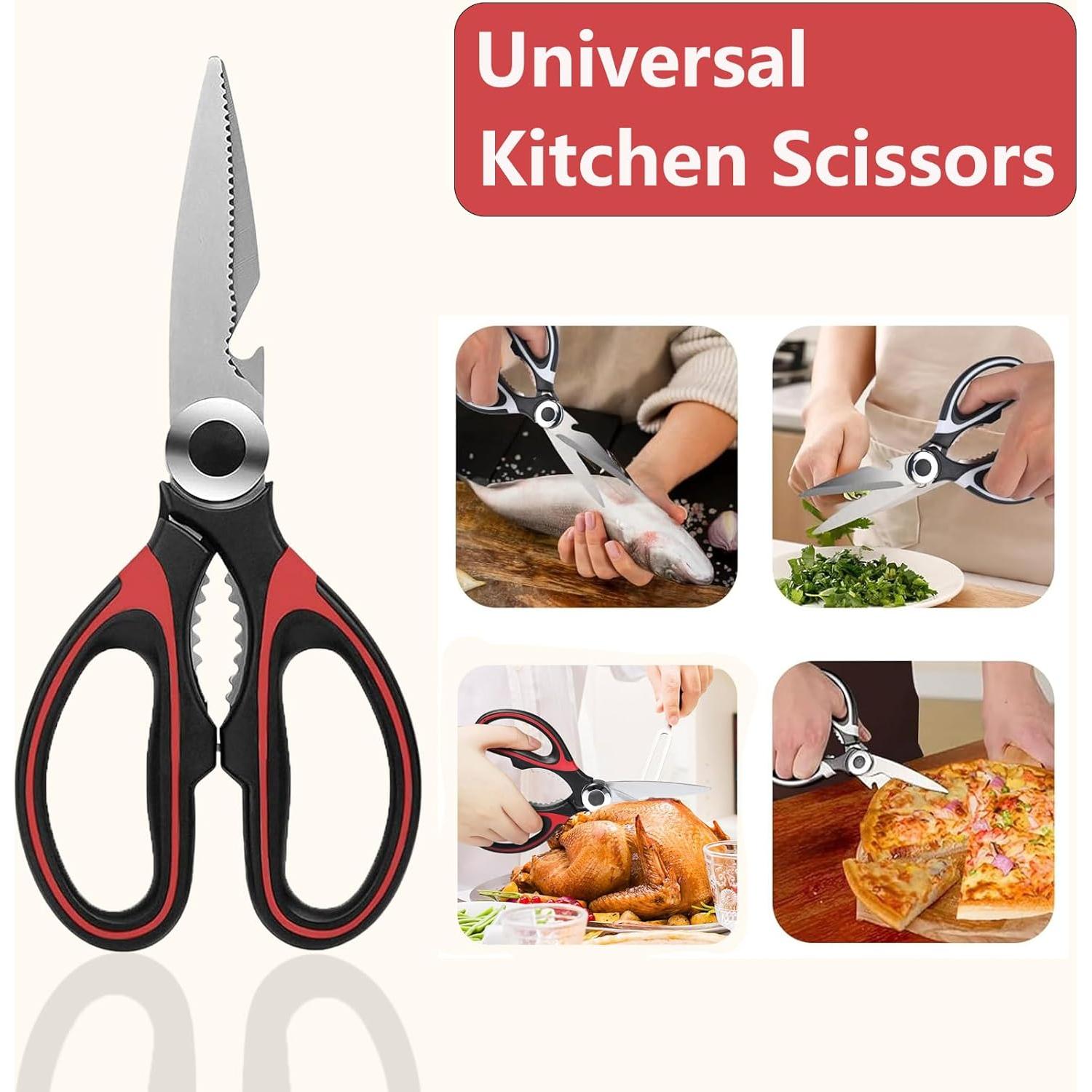 Juego de Tijeras de Cocina Holylofty 3 Piezas Acero Inoxidable