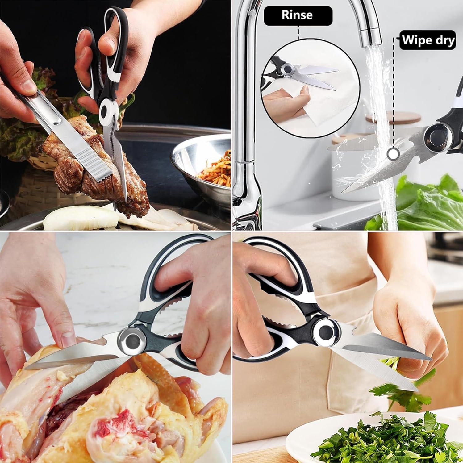 Juego de Tijeras de Cocina Holylofty 3 Piezas Acero Inoxidable