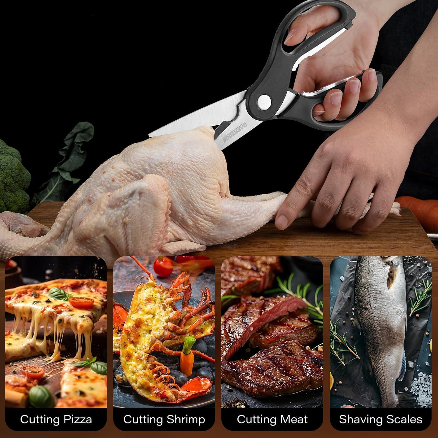 Tijeras de Cocina DARK EDGE con Soporte Magnético 23.5 cm