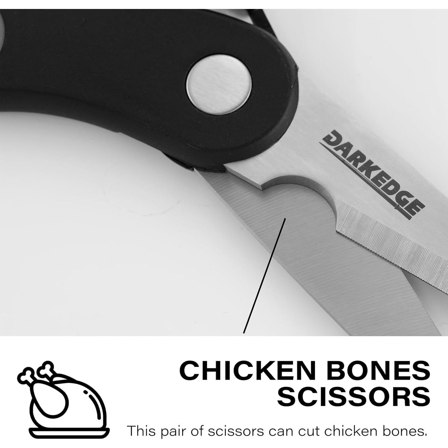 Tijeras de Cocina DARK EDGE con Soporte Magnético 23.5 cm