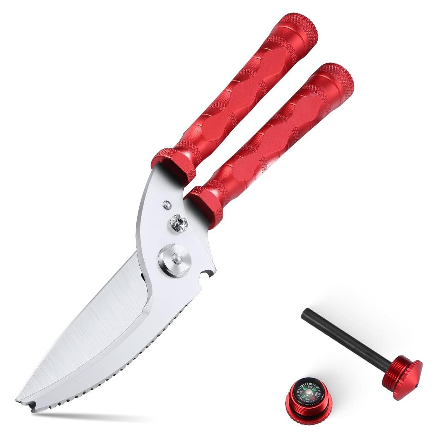 Tijeras de Cocina DRAGON RIOT Acero Inoxidable 8 en 1 Rojo