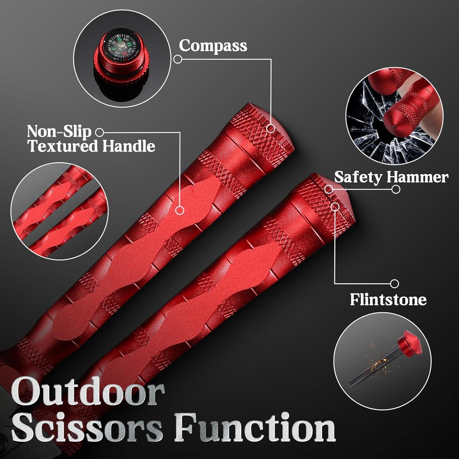 Tijeras de Cocina DRAGON RIOT Acero Inoxidable 8 en 1 Rojo