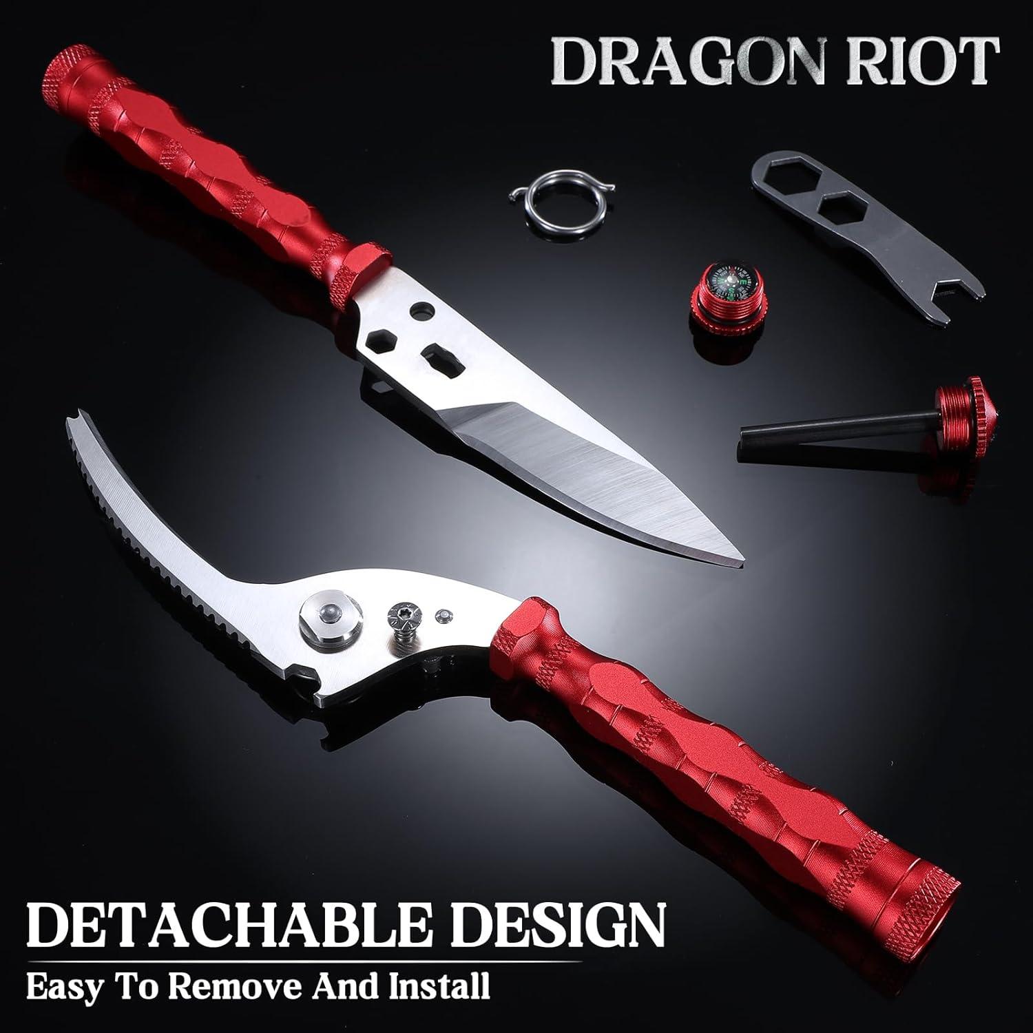 Tijeras de Cocina DRAGON RIOT Acero Inoxidable 8 en 1 Rojo