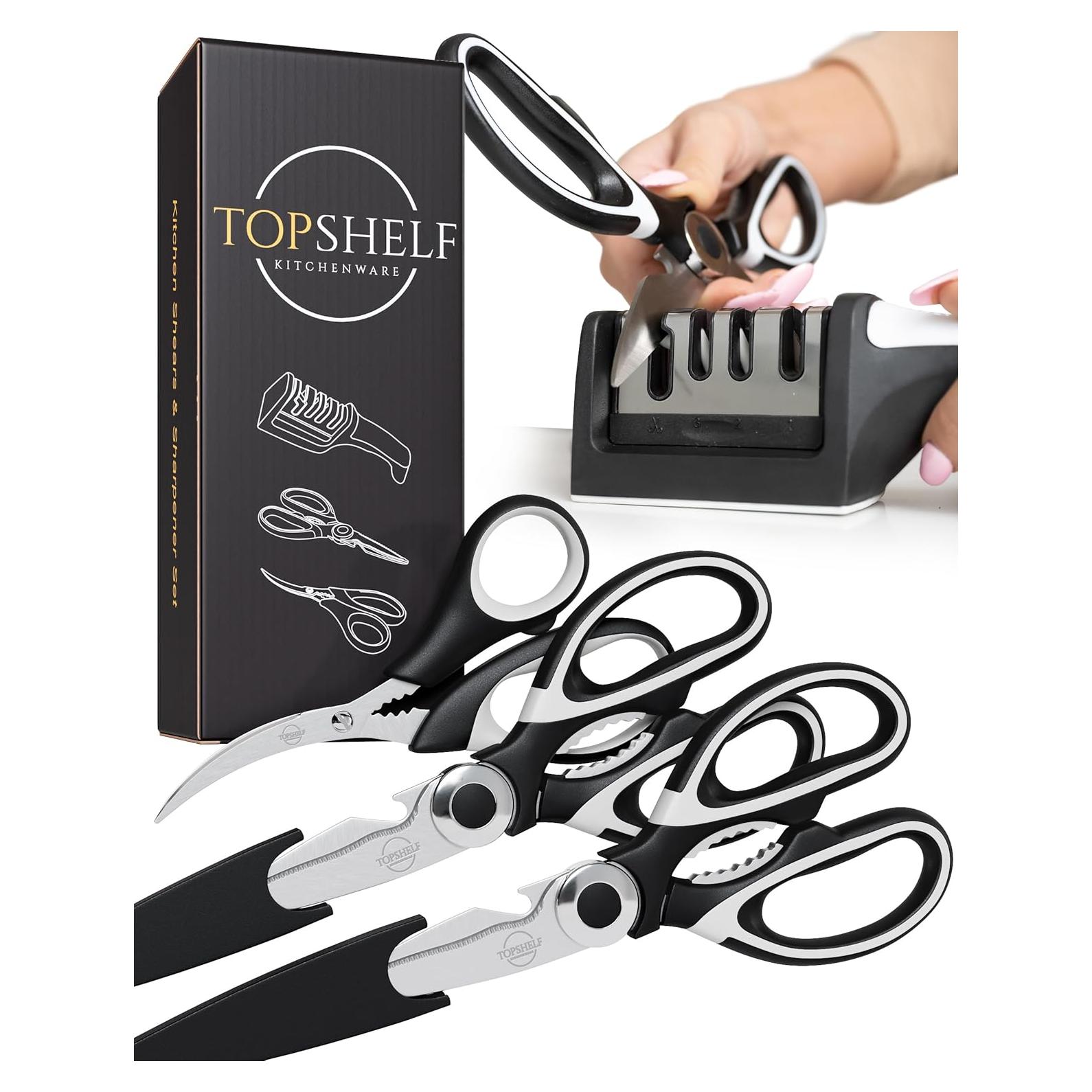 Set de Tijeras de Cocina TopShelf Kitchenware - 4 Piezas de Acero Inoxidable