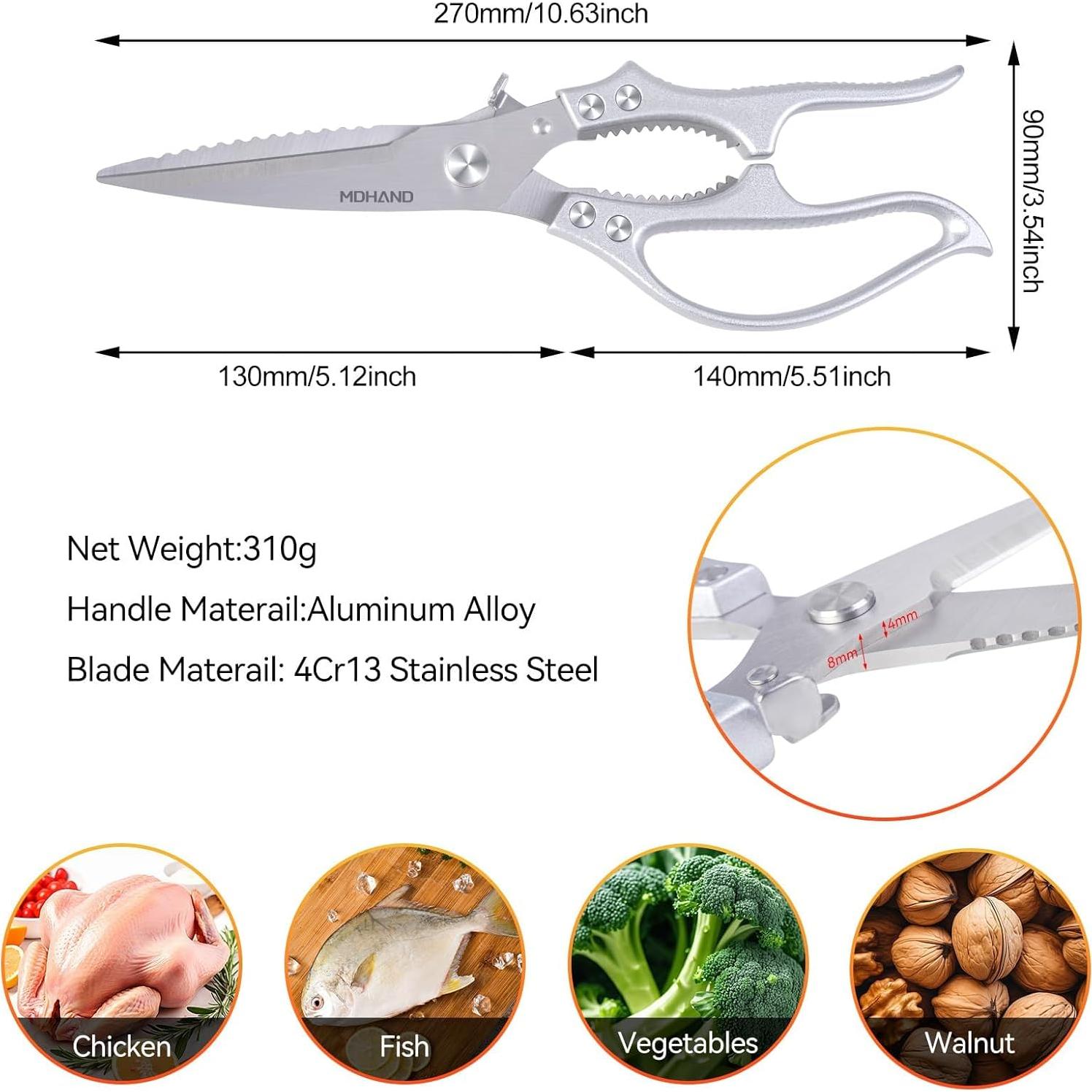 Tijeras de Cocina MDHAND 26.92 cm Alta Resistencia Inoxidable