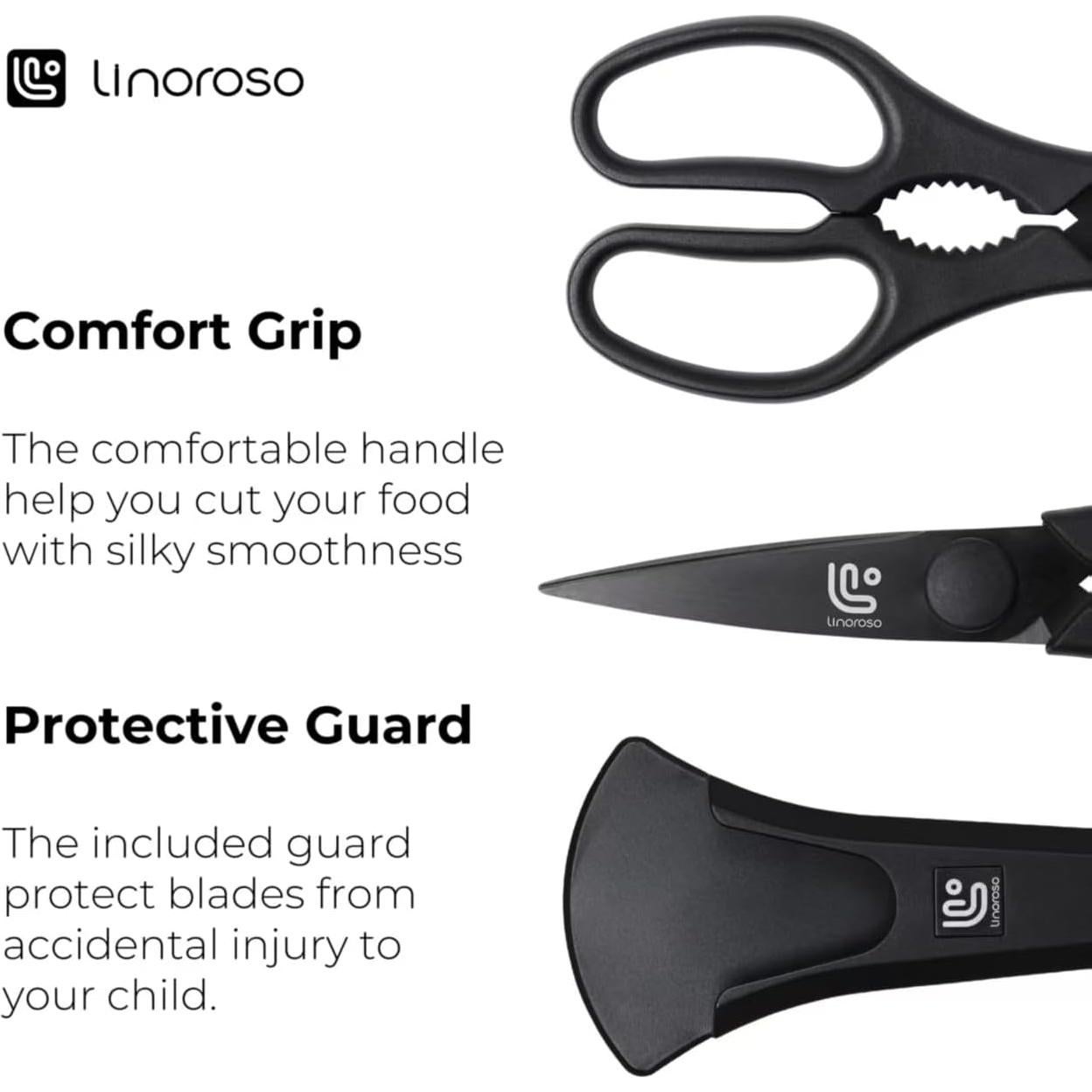 Tijeras de Cocina Linoroso 20.6cm Multiusos con Soporte Magnético