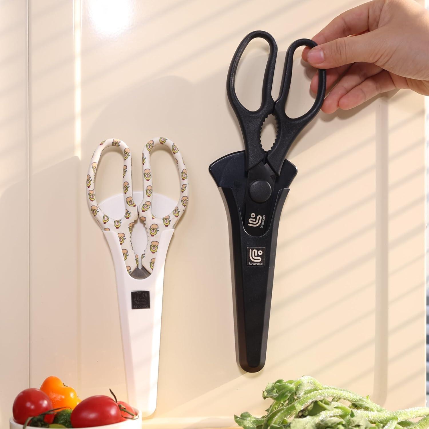 Tijeras de Cocina Linoroso 20.6cm Multiusos con Soporte Magnético