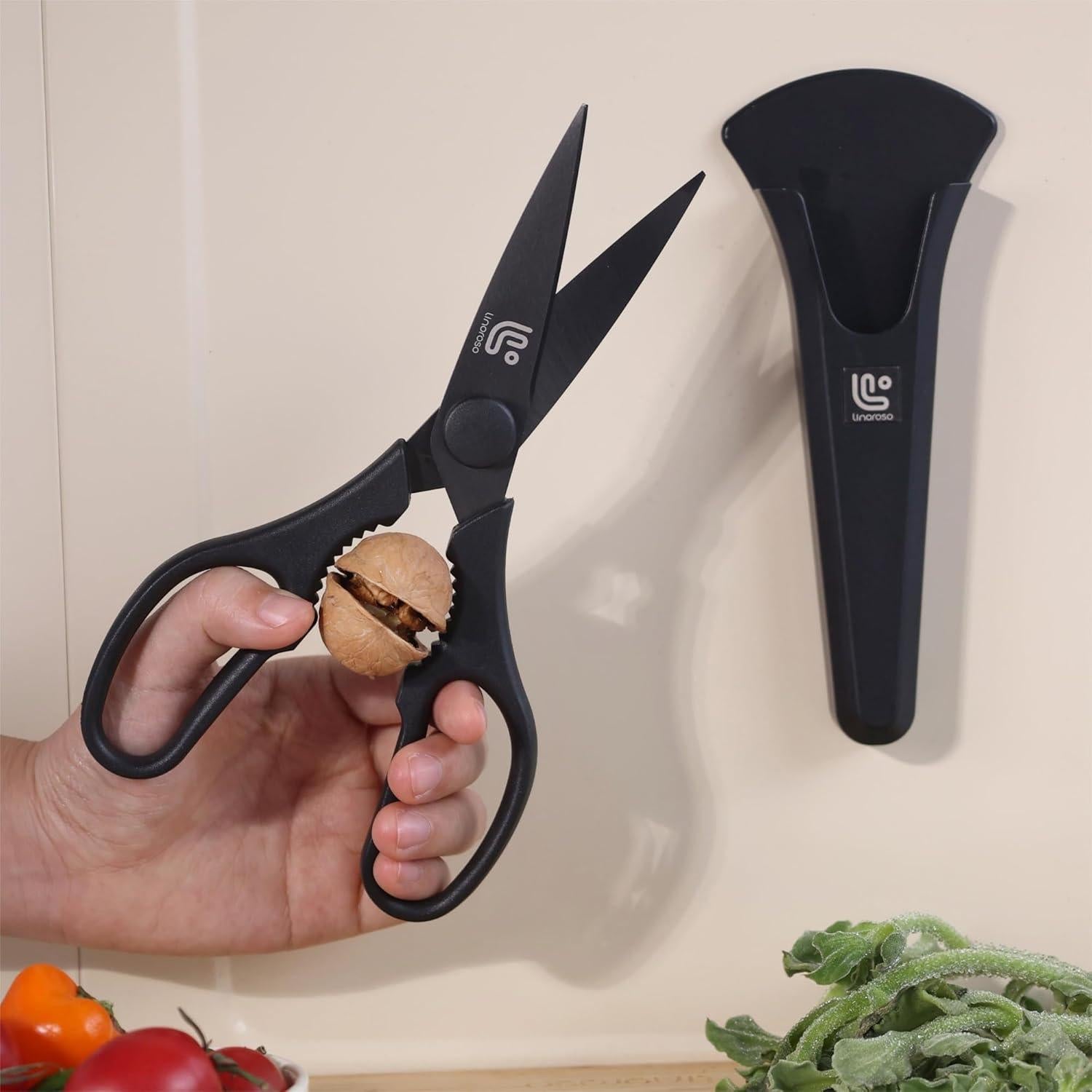 Tijeras de Cocina Linoroso 20.6cm Multiusos con Soporte Magnético