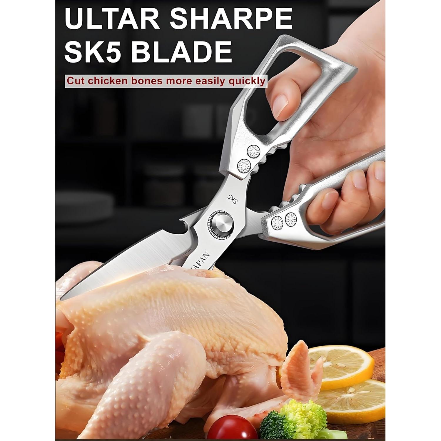 Tijeras de Cocina Honsen de Acero Inoxidable 230g Alta Resistencia