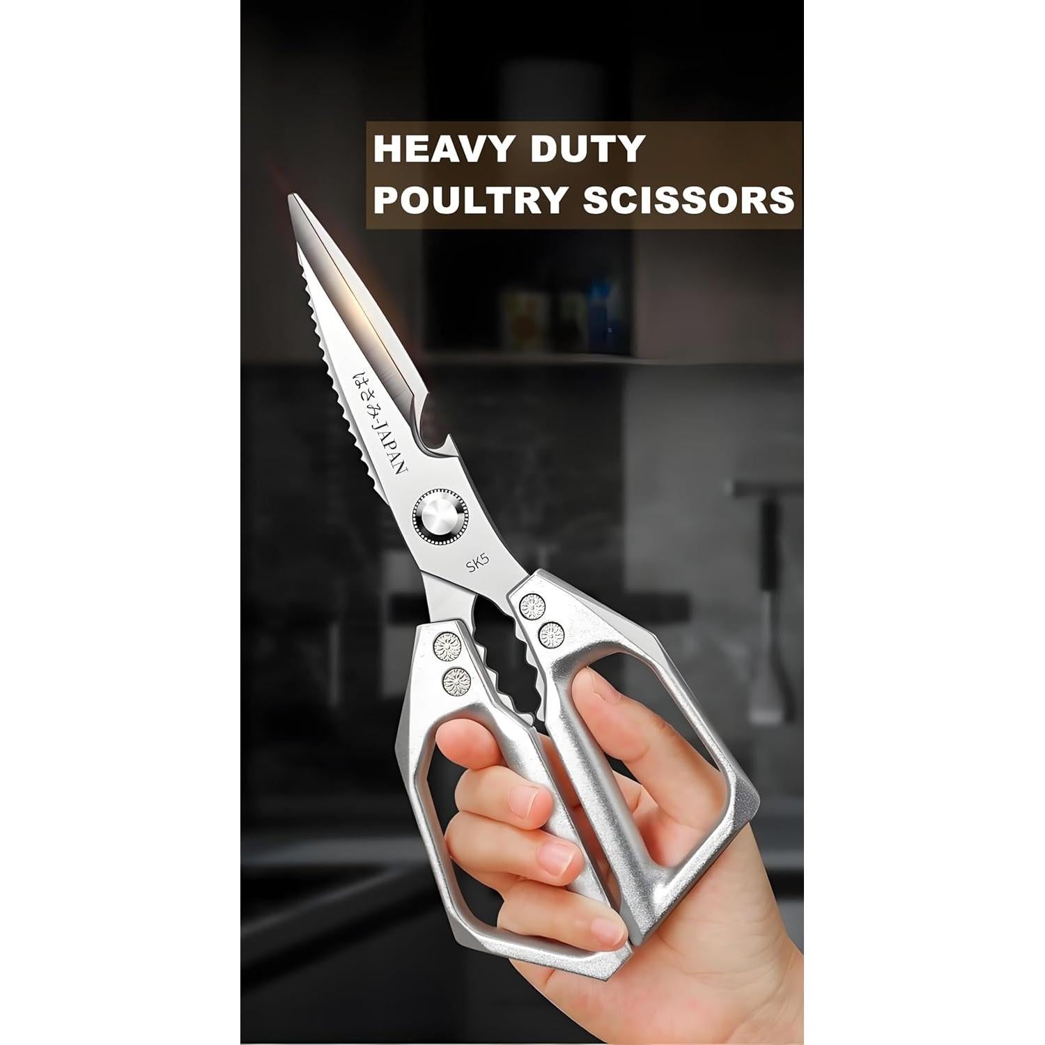 Tijeras de Cocina Honsen de Acero Inoxidable 230g Alta Resistencia