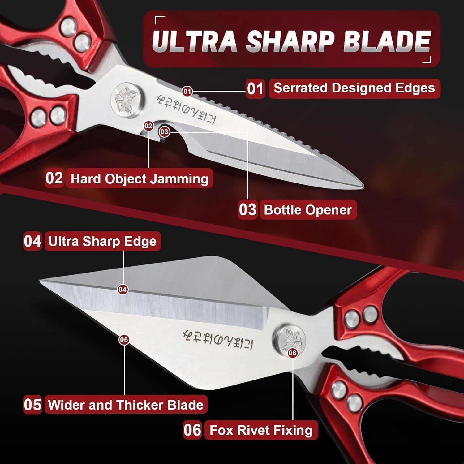 Juego de Tijeras de Cocina Dream Reach - Acero Inoxidable 2 Piezas