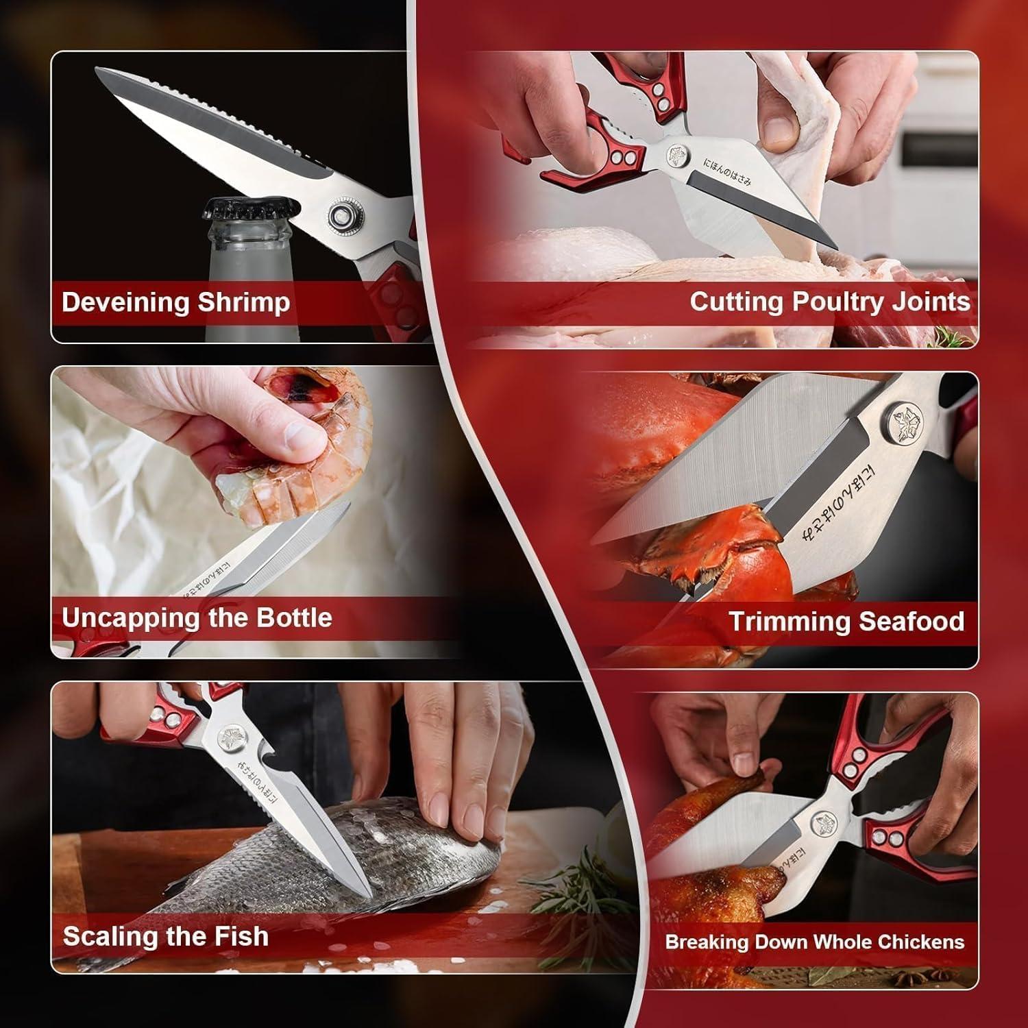 Juego de Tijeras de Cocina Dream Reach - Acero Inoxidable 2 Piezas