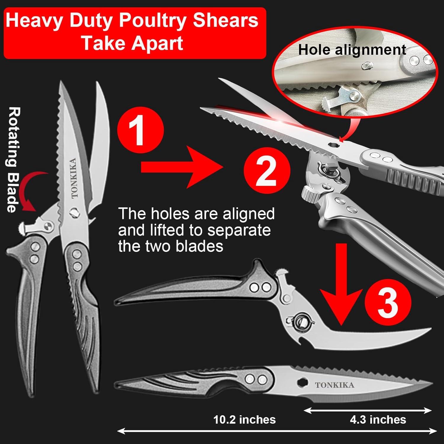 Tijeras de Cocina TONKIKA Desmontables 25.9 cm Acero Inoxidable