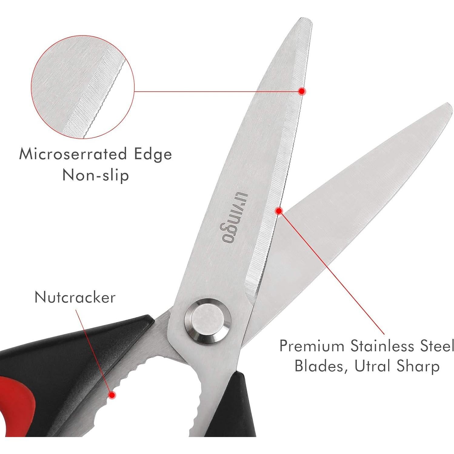 Tijeras de Cocina LIVINGO 21.6 cm Acero Inoxidable Ultra Afiladas