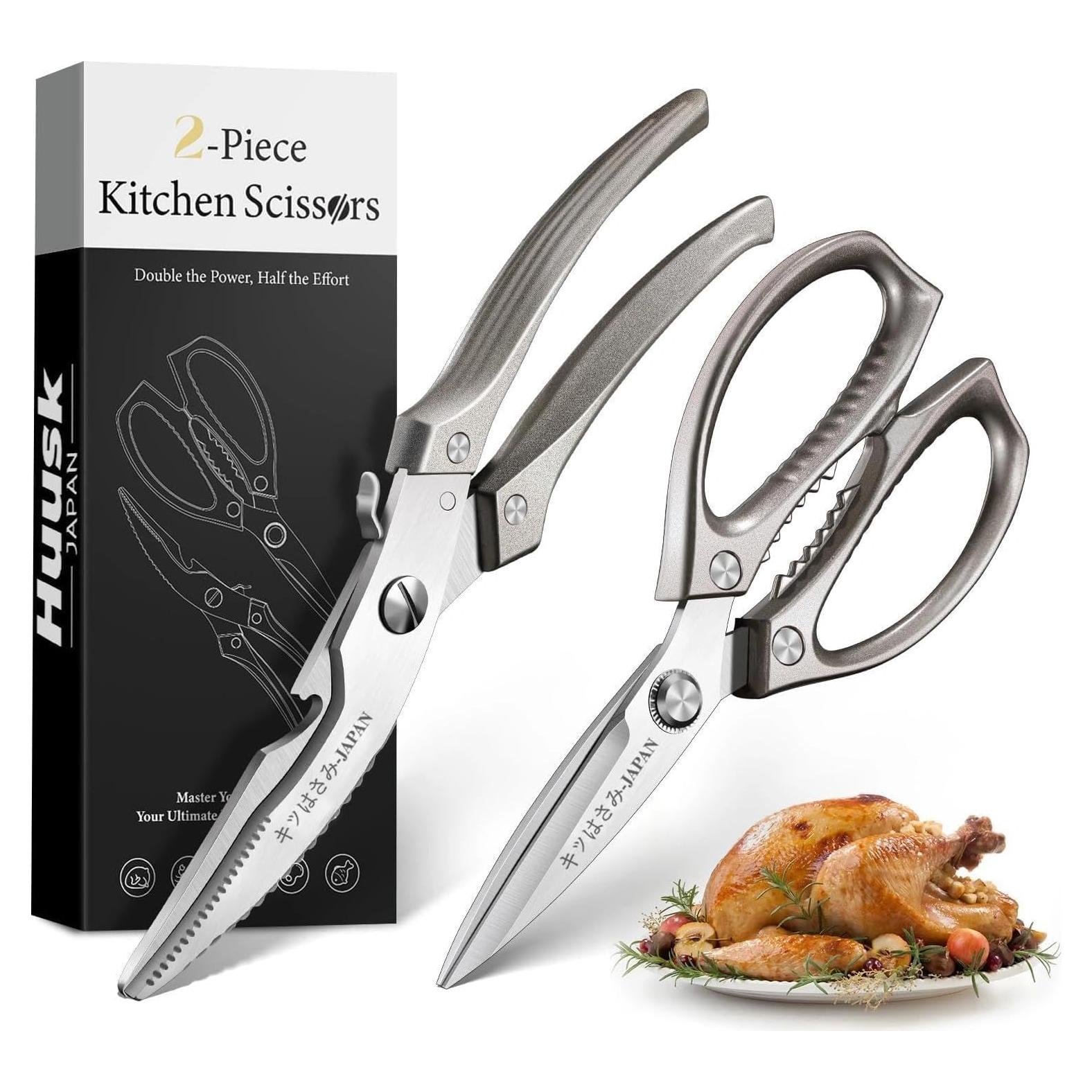 Juego de Tijeras de Cocina Huusk - 2 Piezas, Acero Inoxidable