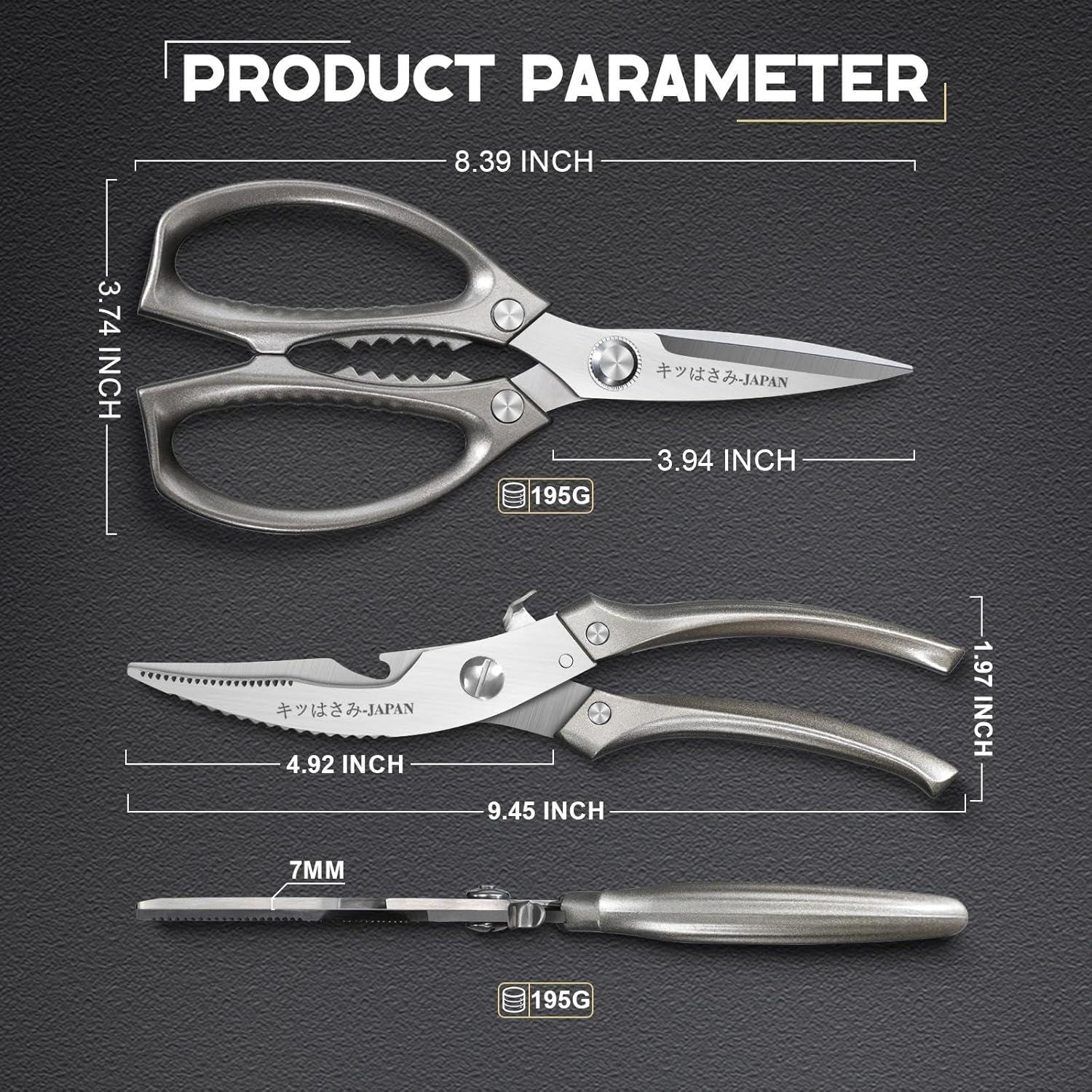 Juego de Tijeras de Cocina Huusk - 2 Piezas, Acero Inoxidable