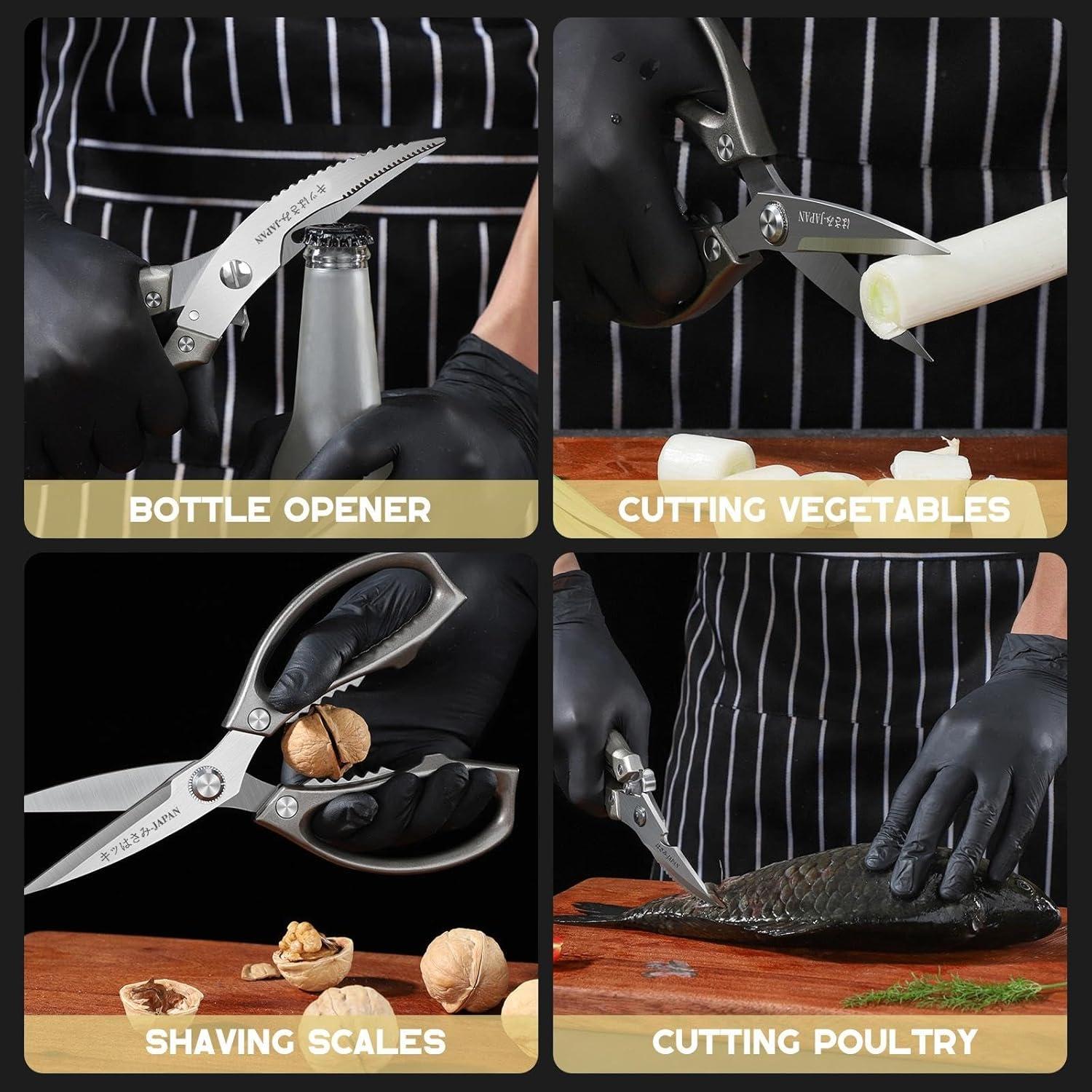 Juego de Tijeras de Cocina Huusk - 2 Piezas, Acero Inoxidable