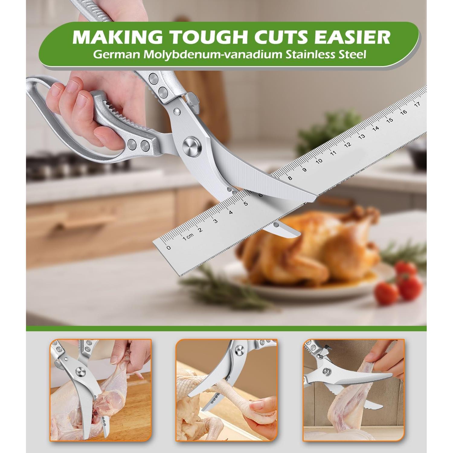 Tijeras de Cocina Aaeiirey de Acero Inoxidable, 11.94 cm