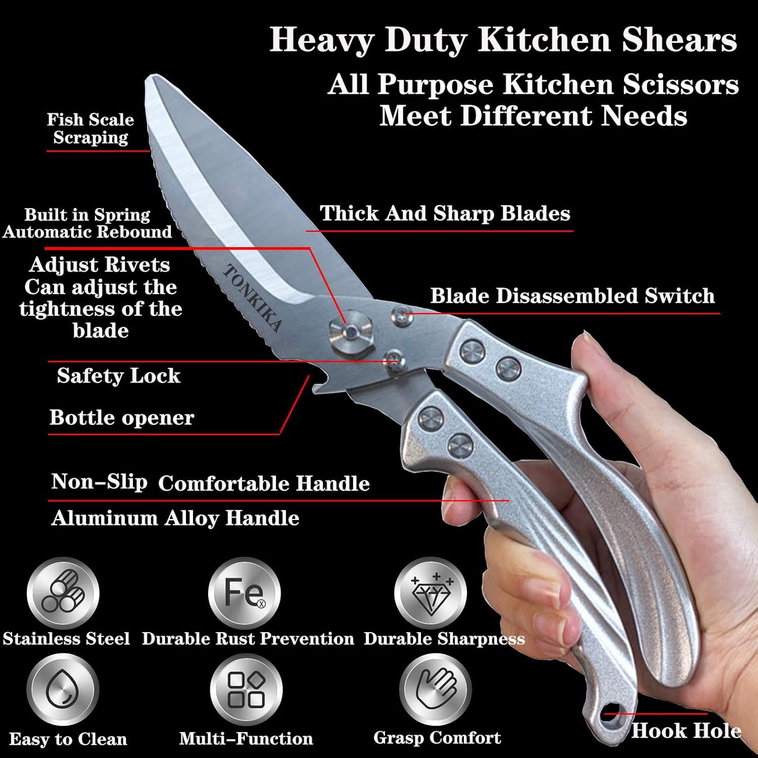 Tijeras de Cocina de Uso Pesado TONKIKA - 2 Paquetes Desmontables