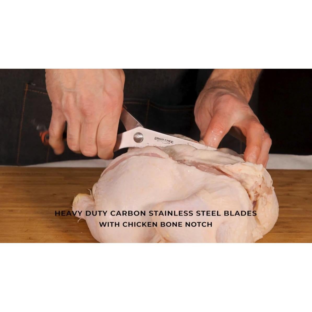 Tijeras de Cocina Ergo Chef Crimson - Acero Inoxidable, 25.4 cm