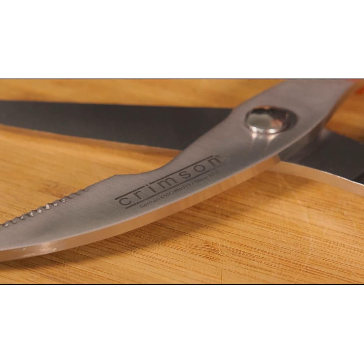 Tijeras de Cocina Ergo Chef Crimson - Acero Inoxidable, 25.4 cm