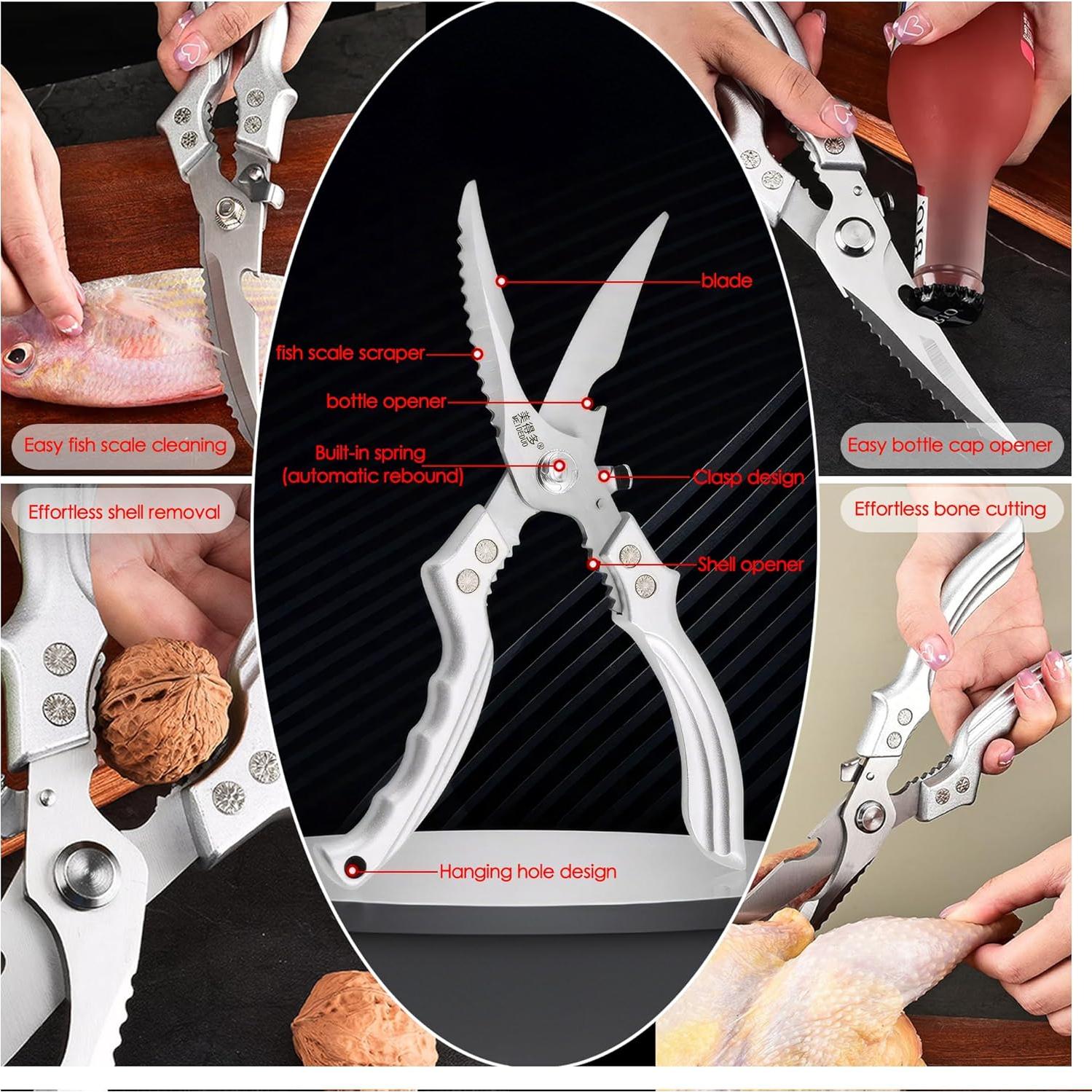 Tijeras de Cocina XQASIEO Acero Inoxidable Multiusos 25cm