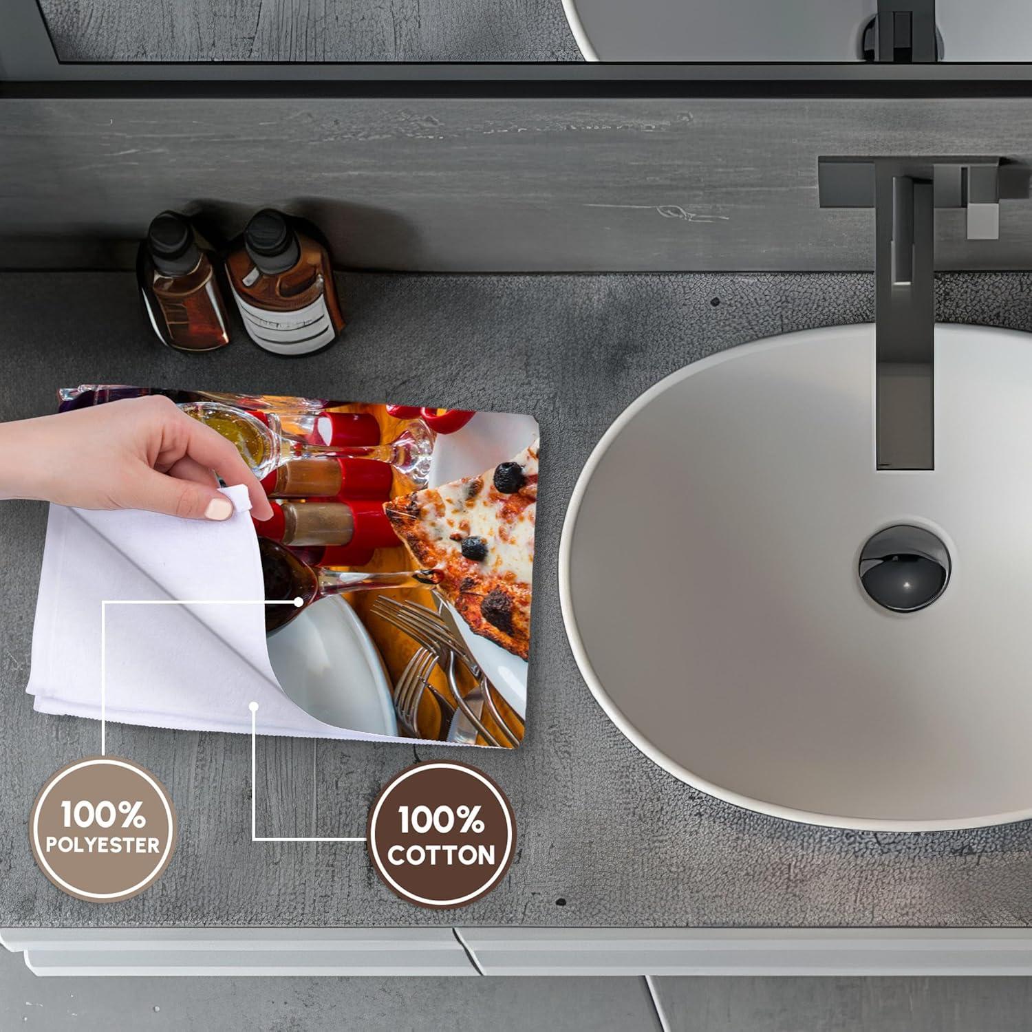 Toalla de Mano 3dRose 55.88x76.2 cm Toscana Pizza