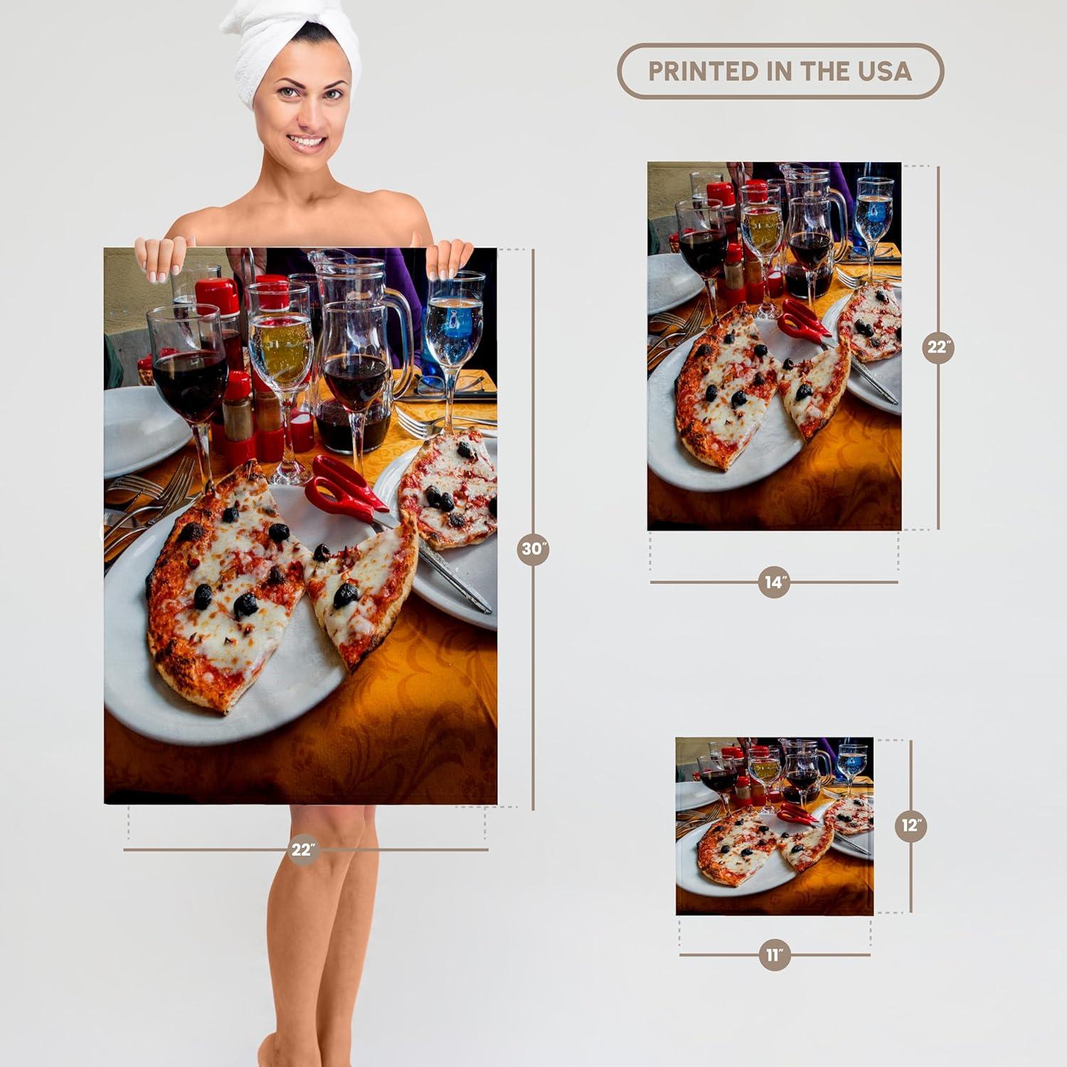 Toalla de Mano 3dRose 55.88x76.2 cm Toscana Pizza