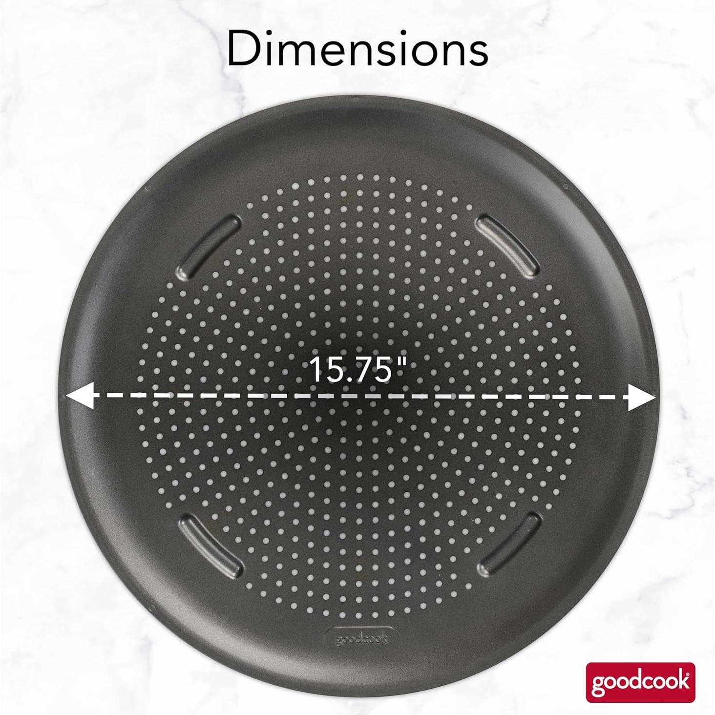 Sartén para Pizza Antiadherente GoodCook 40.64 cm Perforada