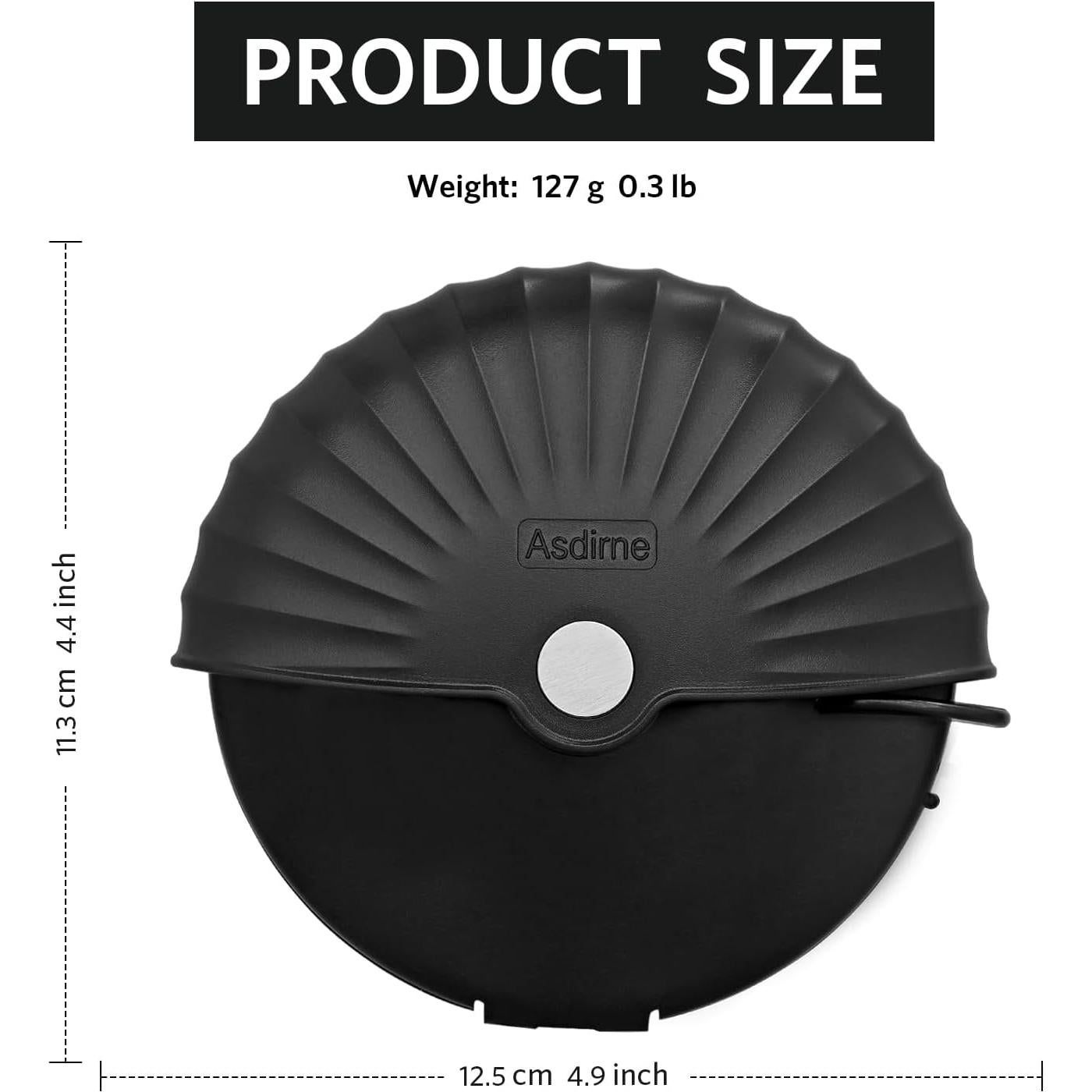 Cortador de Pizza Asdirne con Cubierta Protectora 10cm