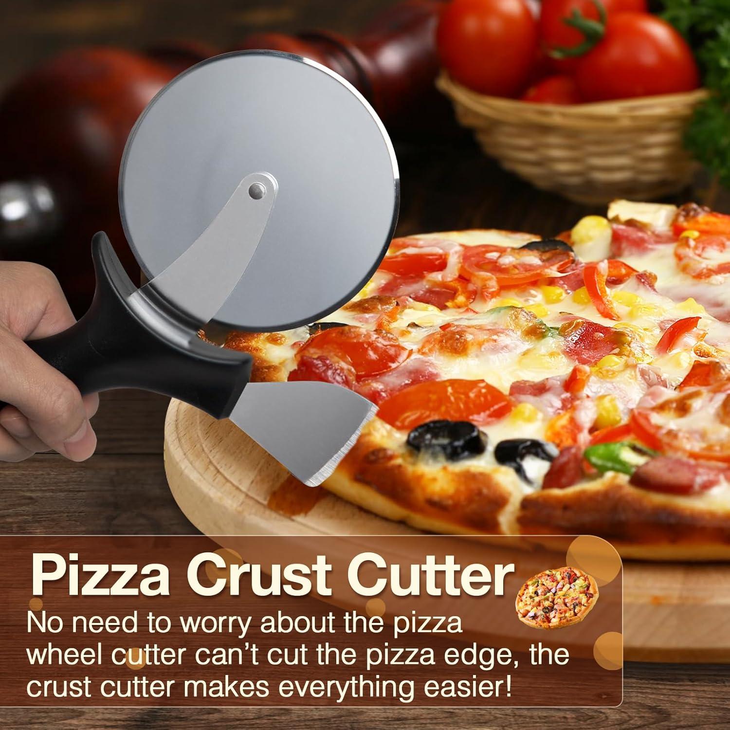Cortador de Pizza 2 en 1 ReneeChef Acero Inoxidable 24 cm