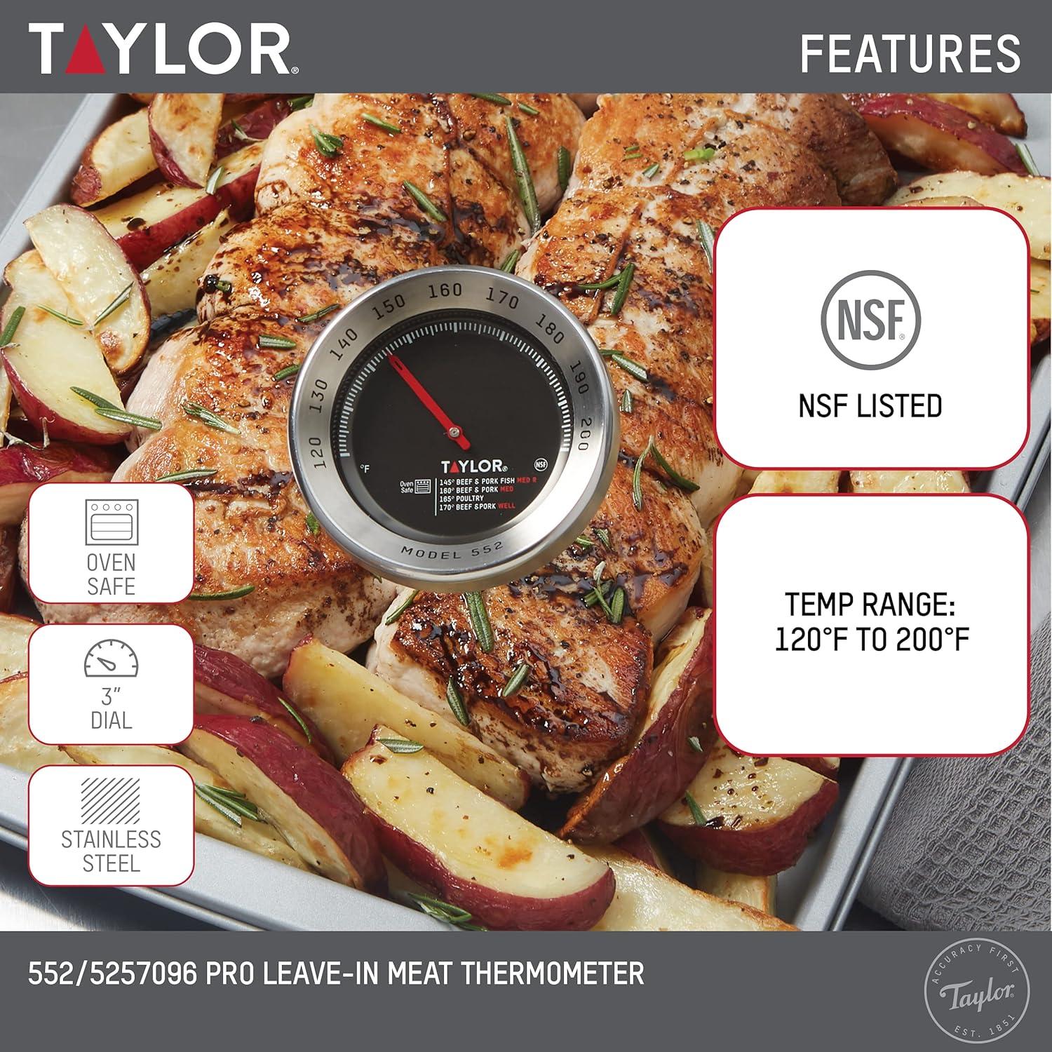 Termómetro de Carne Taylor Pro Series Leave-in 49°C a 93°C