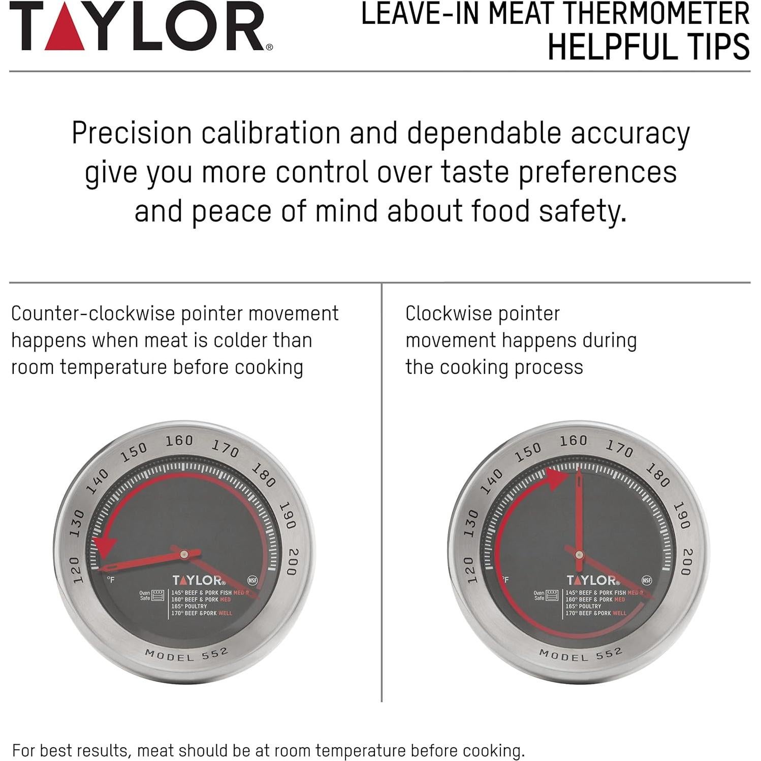 Termómetro de Carne Taylor Pro Series Leave-in 49°C a 93°C