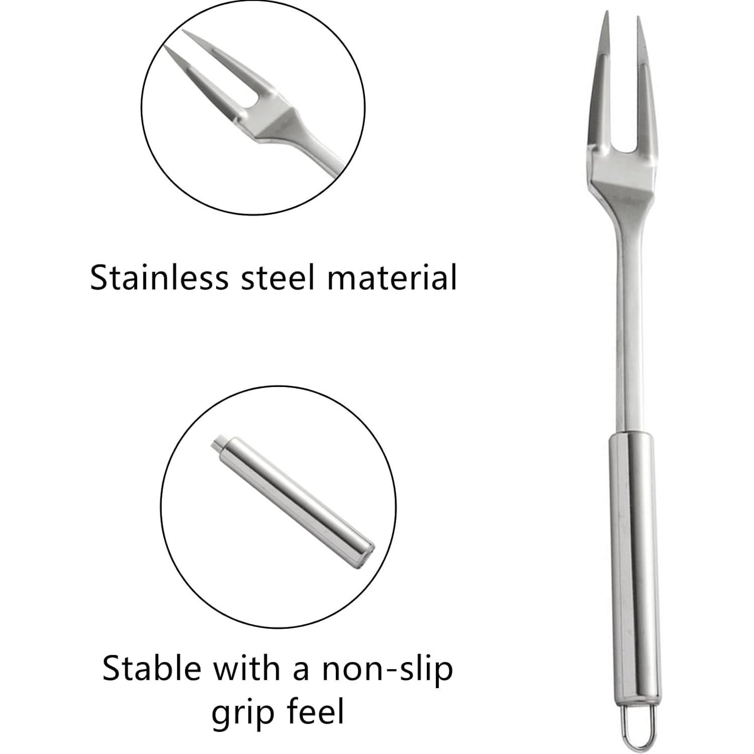 Tenedor de Acero Inoxidable FJYXCHENXM 33 cm 2 Piezas