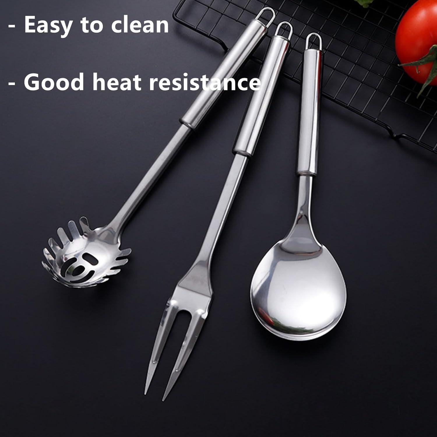 Tenedor de Acero Inoxidable FJYXCHENXM 33 cm 2 Piezas